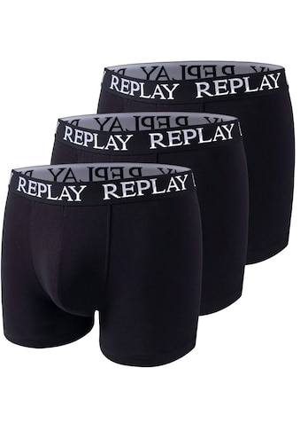 Boxershorts »BOXER Style 01/C Basic Cuff Logo 3pcs Box«, (Packung, 3er-Pack), mit...