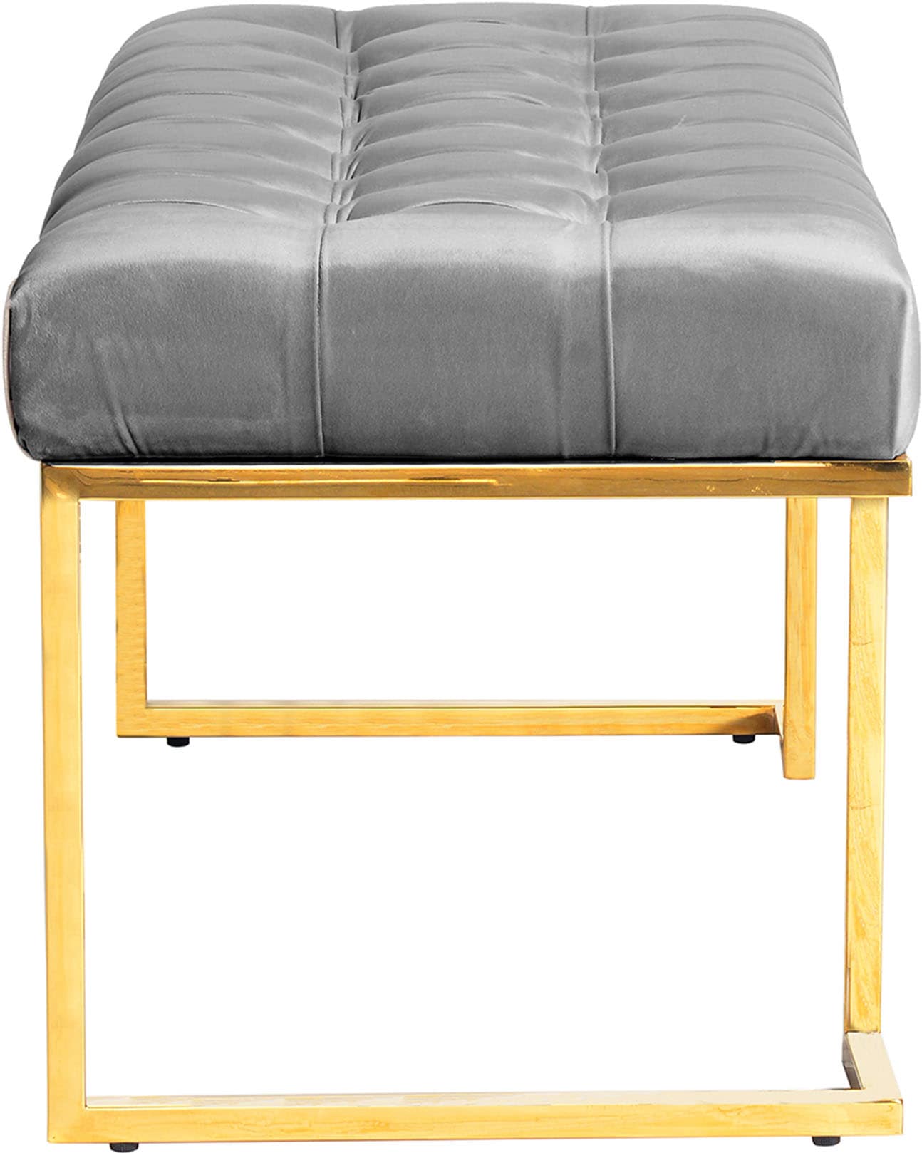 Kayoom Banc »Rare 225, Edler Touch durch goldenes Gestell« 1 cuis tlg. velouté, matelassé, avec boutons décoratifs, coussin confortable et élégant