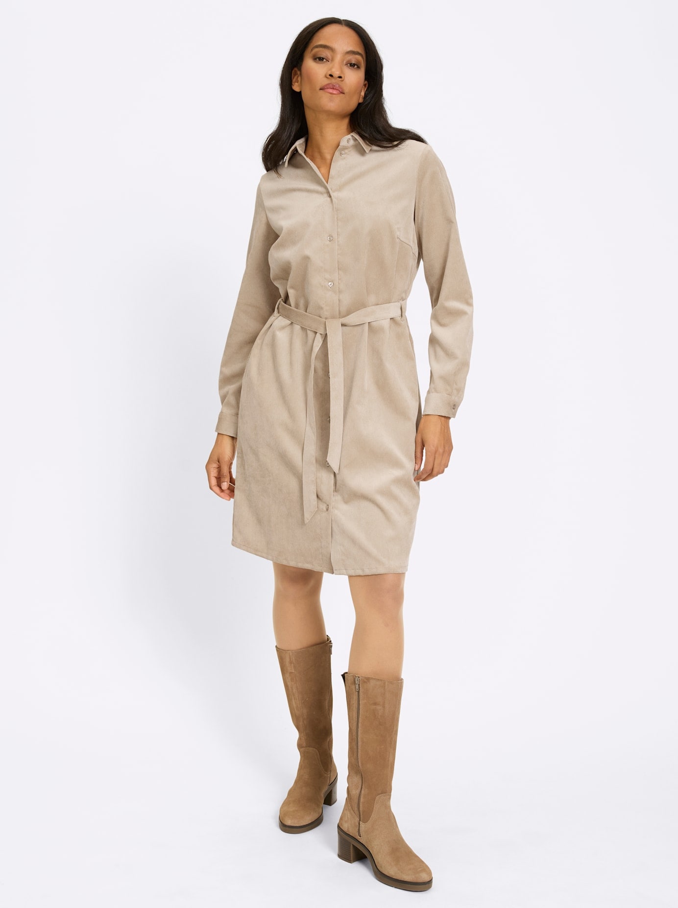 Image of heine Hemdblusenkleid "Cord-Kleid" Eingrifftaschen