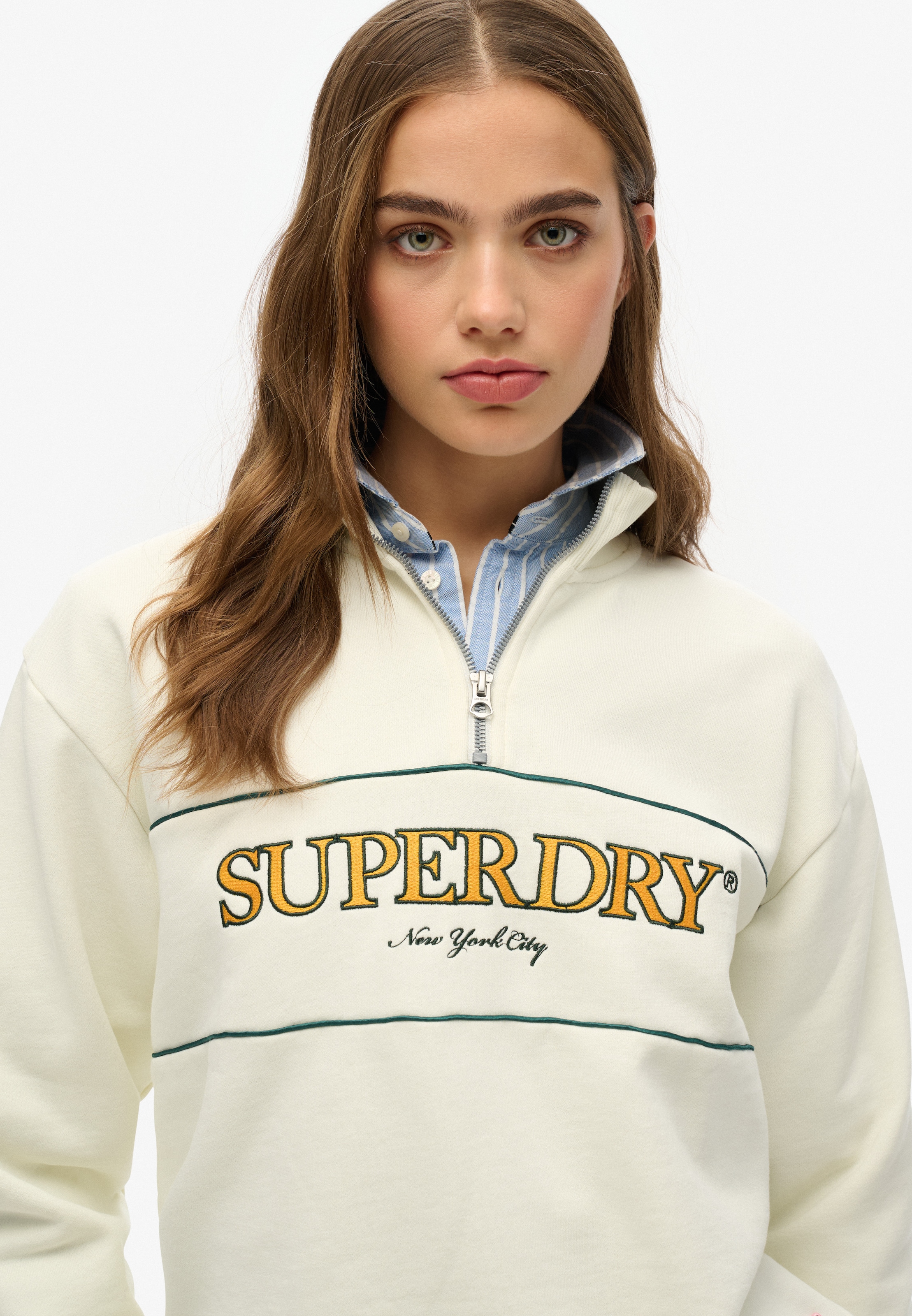 Superdry Sweatshirt »COUNTRY CLUB LOOSE HALF ZIP«