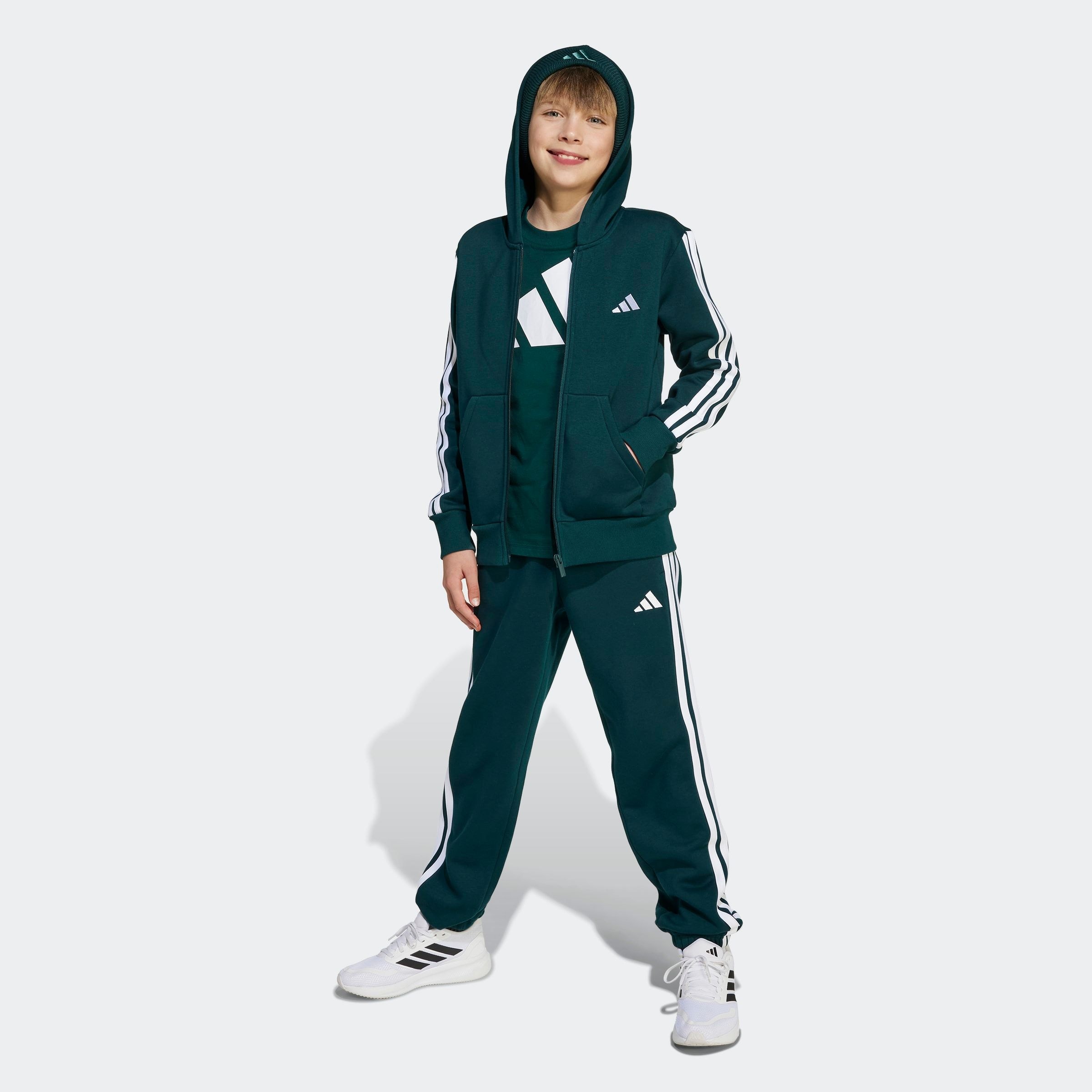 adidas Sportswear Kapuzensweatshirt »J 3S FL FZ HD«