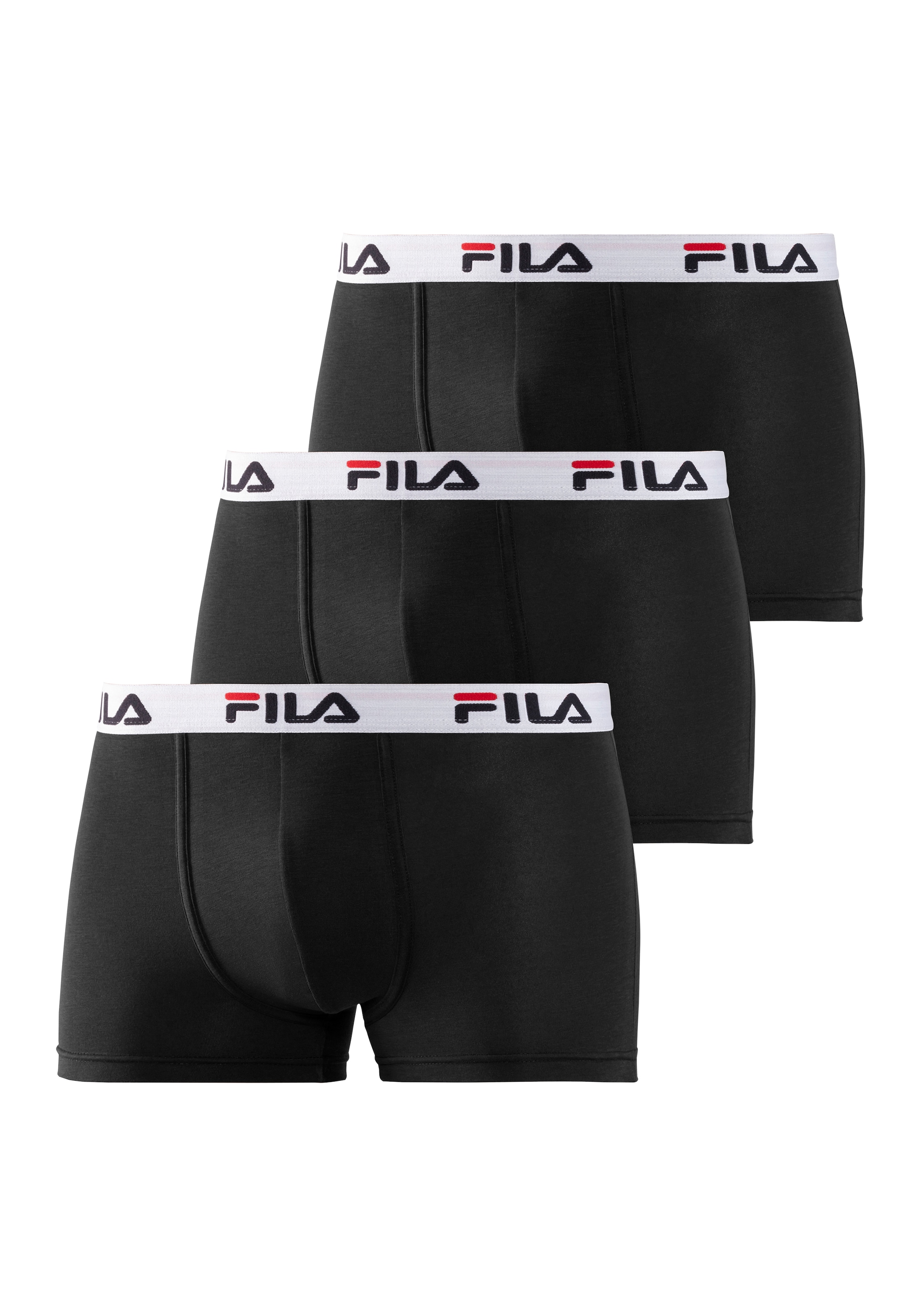 Fila Boxer, (Packung, 3 St.), mit Logo Schriftzug im Bund