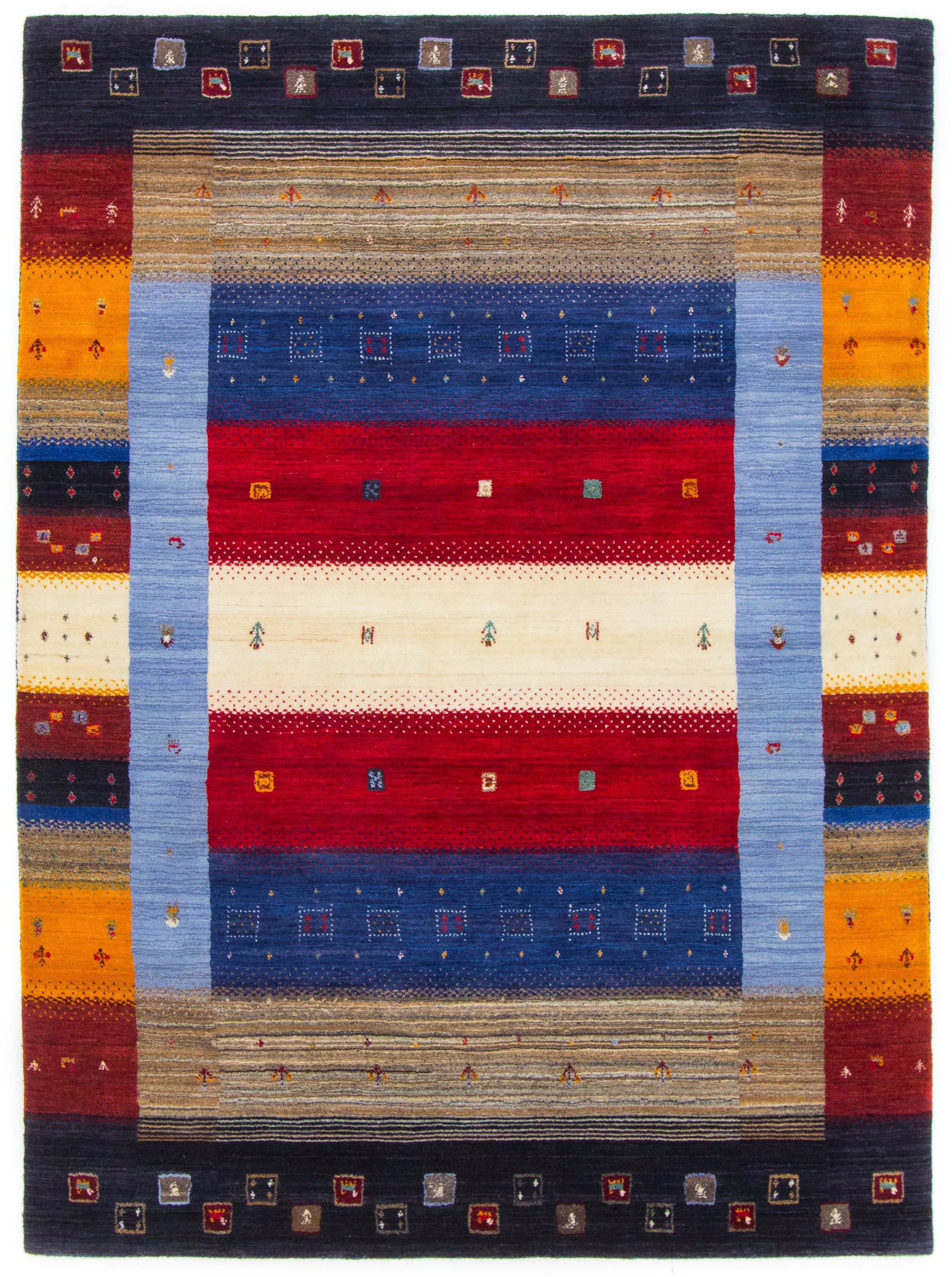 Image of carpetfine Wollteppich »Gabbeh Don«, rechteckig, 15 mm Höhe, reine Wolle, sehr weicher Flor, Wohnzimmer bei Ackermann Versand Schweiz