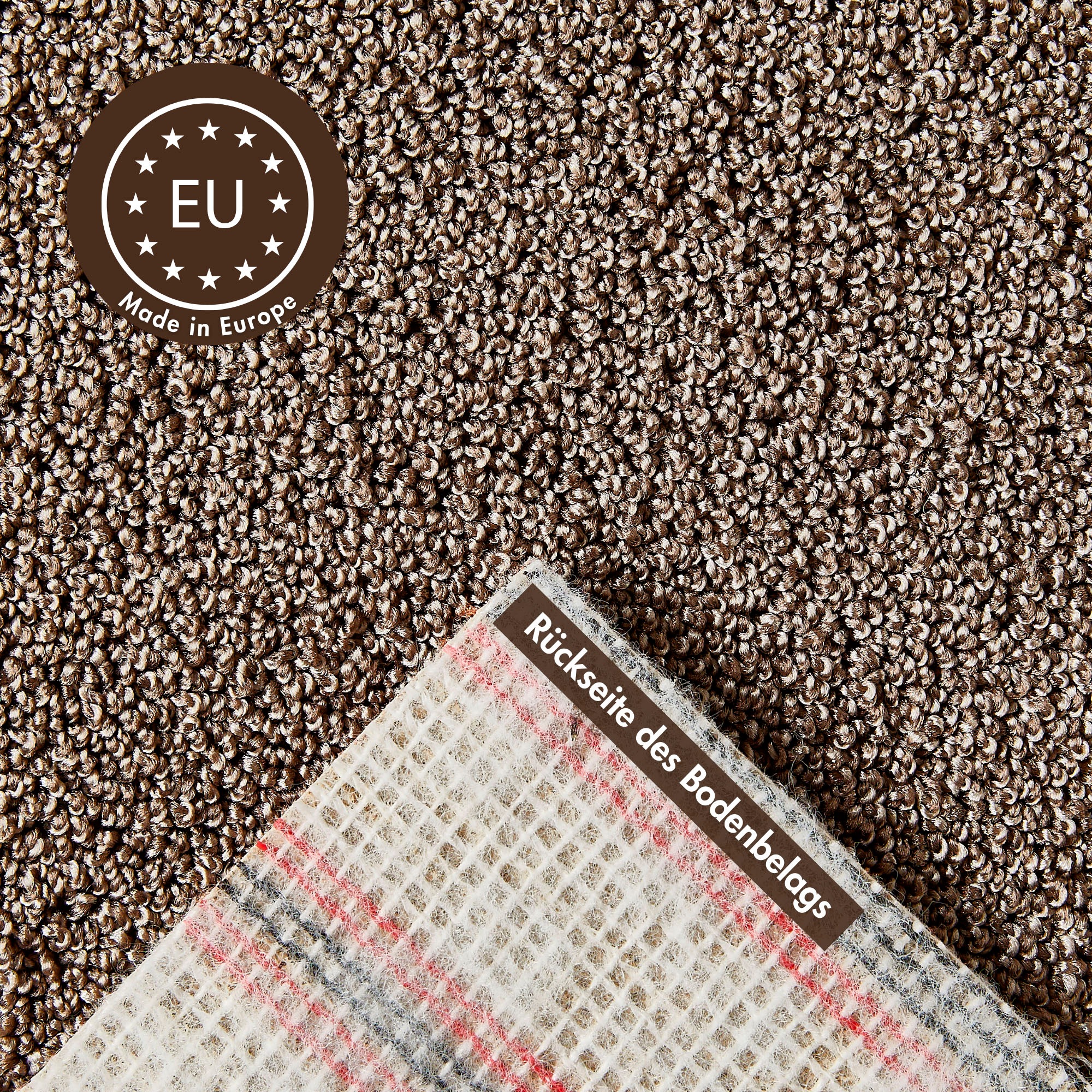 Andiamo Teppichboden »Rubinoy, Schlinge, Made in Belgium«, rechteckig, 8,5 mm Höhe, Breite 400 cm oder 500 cm, Wohnzimmer, strapazierfähig & robust