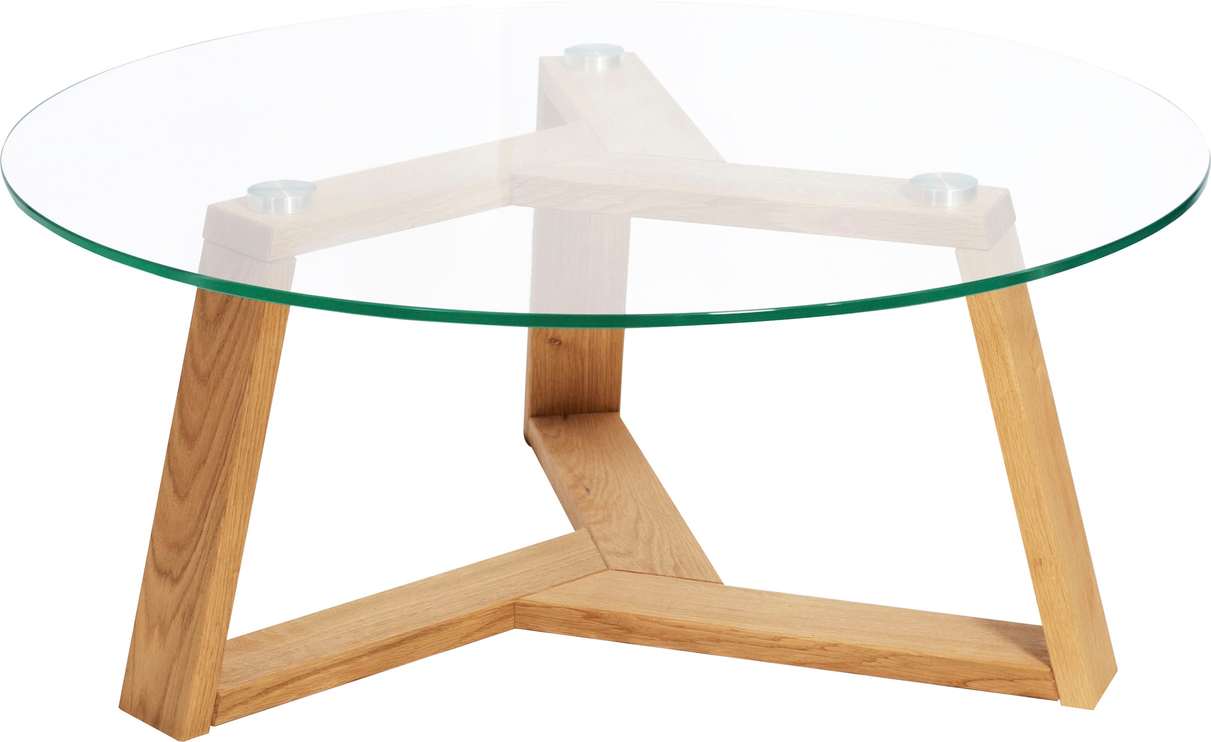 Home affaire Couchtisch »Mantua«, Durchmesser Glastischplatte: 90 cm