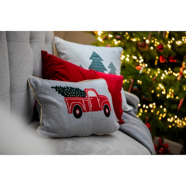 TOM TAILOR HOME Dekokissen »Christmascar«, gemustert, Reissverschluss, Kissenhülle  ohne Füllung, 1 Stück günstig kaufen