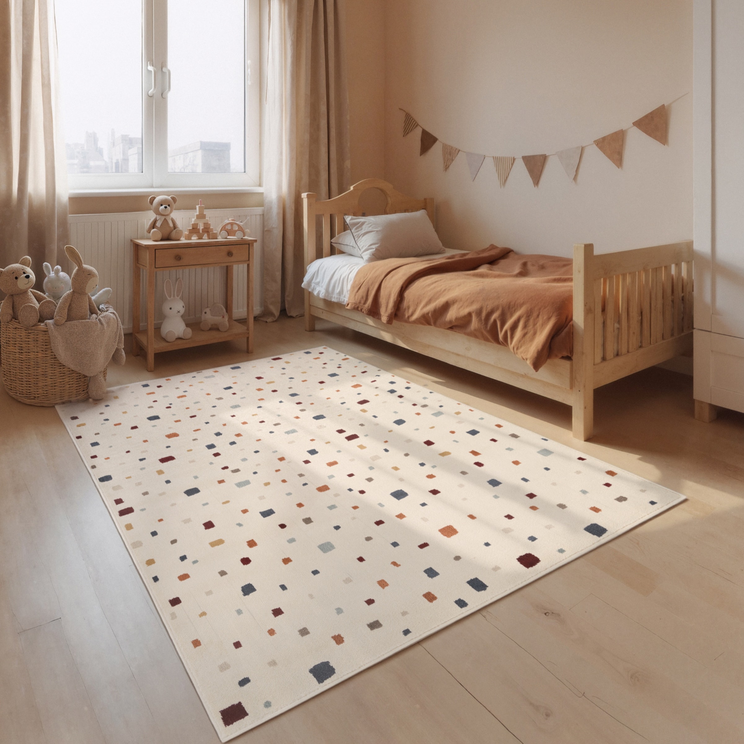 Image of HANSE Home Kinderteppich "Funny Squares" rechteckig 10 mm Höhe Pflegeleicht, Weich, Kinderzimmer, Spielteppich, Spielunterlage