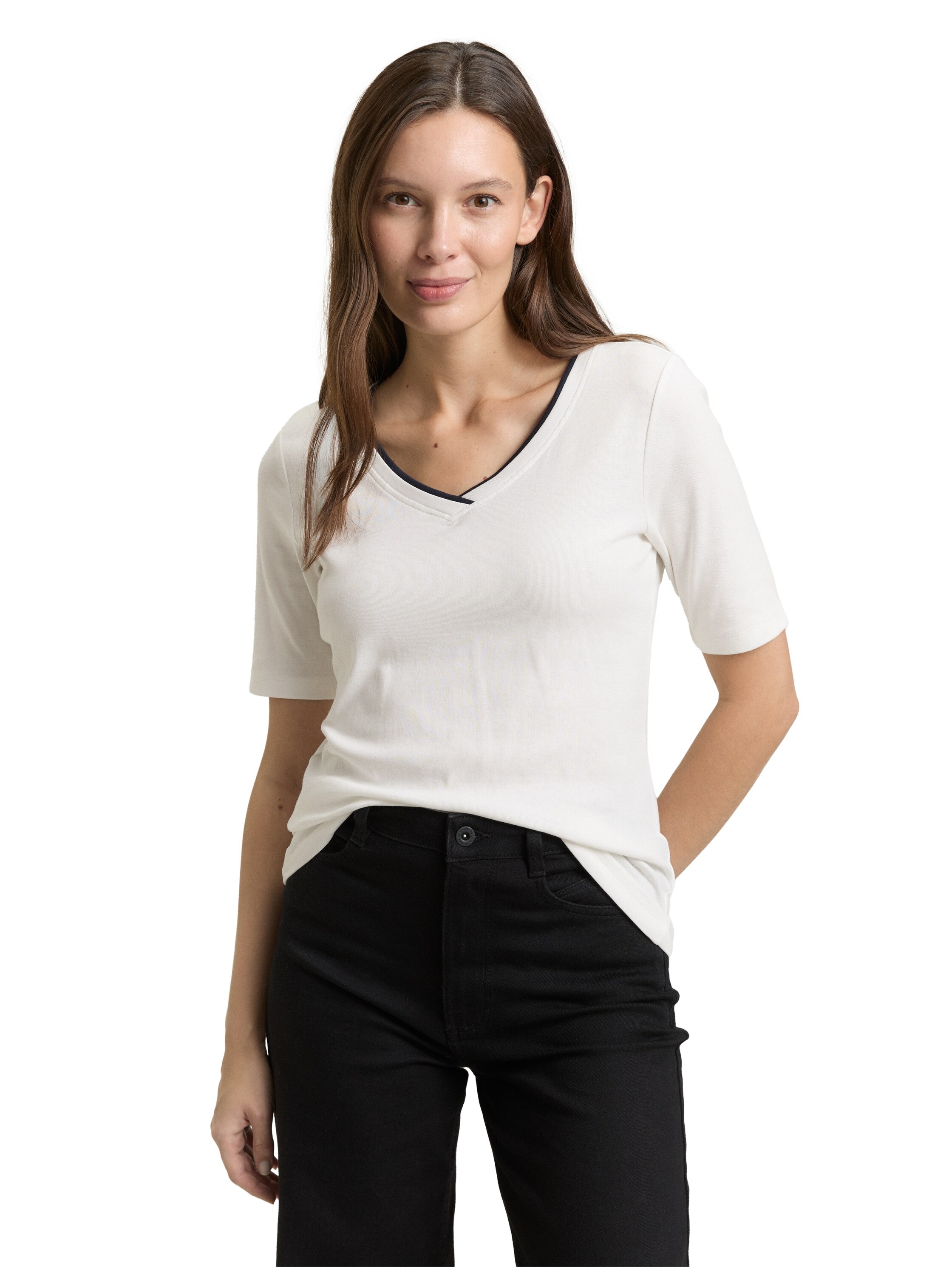 Image of TOM TAILOR T-Shirt mit Kontrast Detail