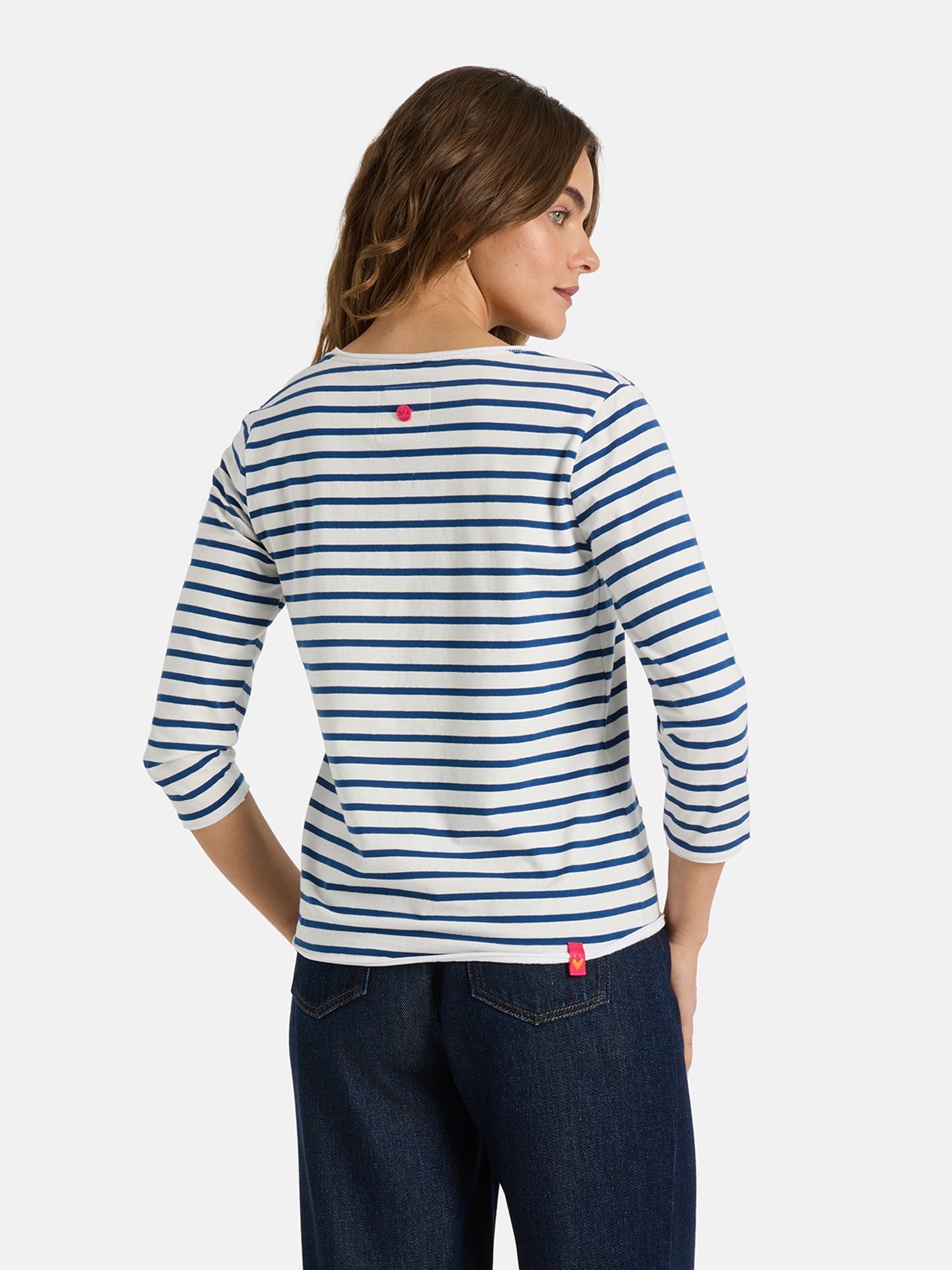 Lieblingsstück 3/4-Arm-Shirt »TylaL« mit V-Ausschnitt, bestickt