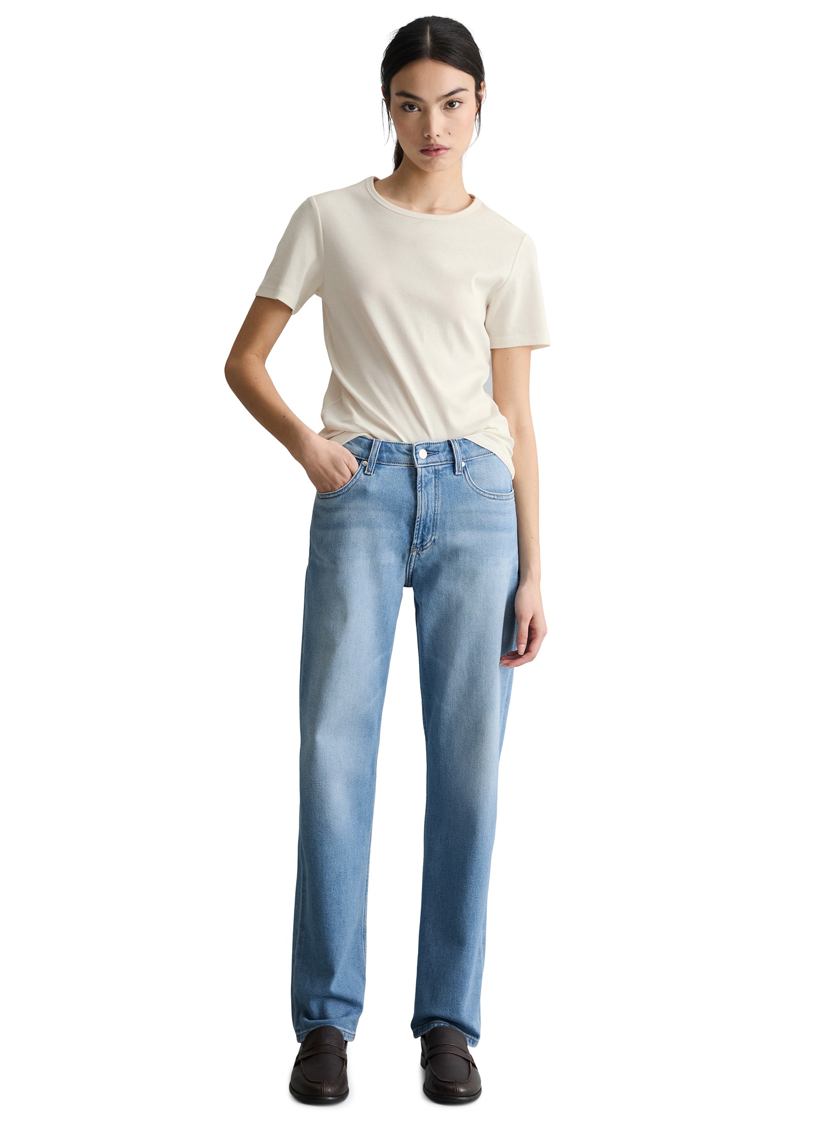 Marc O'Polo DENIM Jeans droit Model Olina straight aus weichem Organic Cotton-Lyocell-Mix