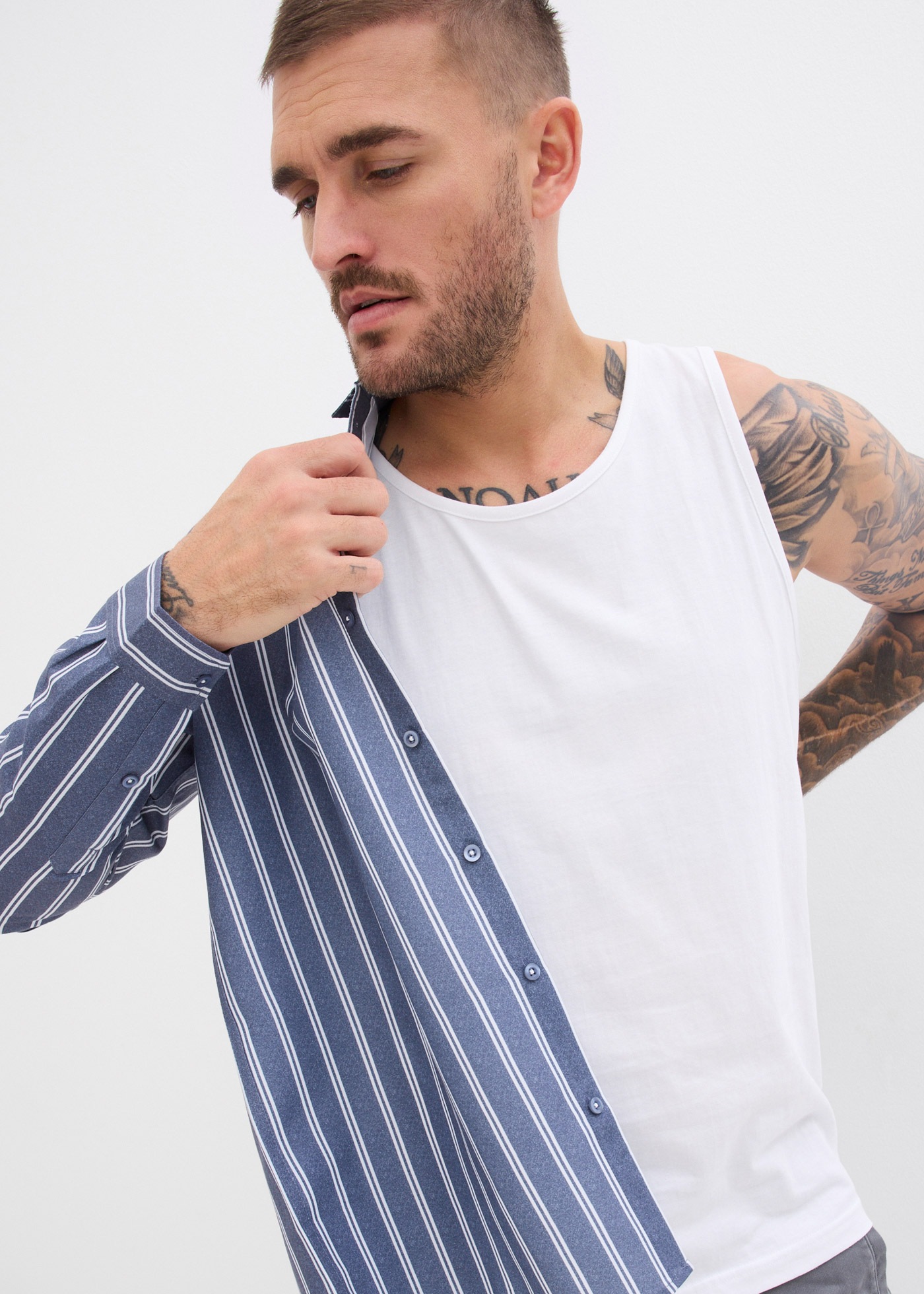 bonprix Tanktop Packung, 3 tlg. Regular Fit, Rundhalsausschnitt