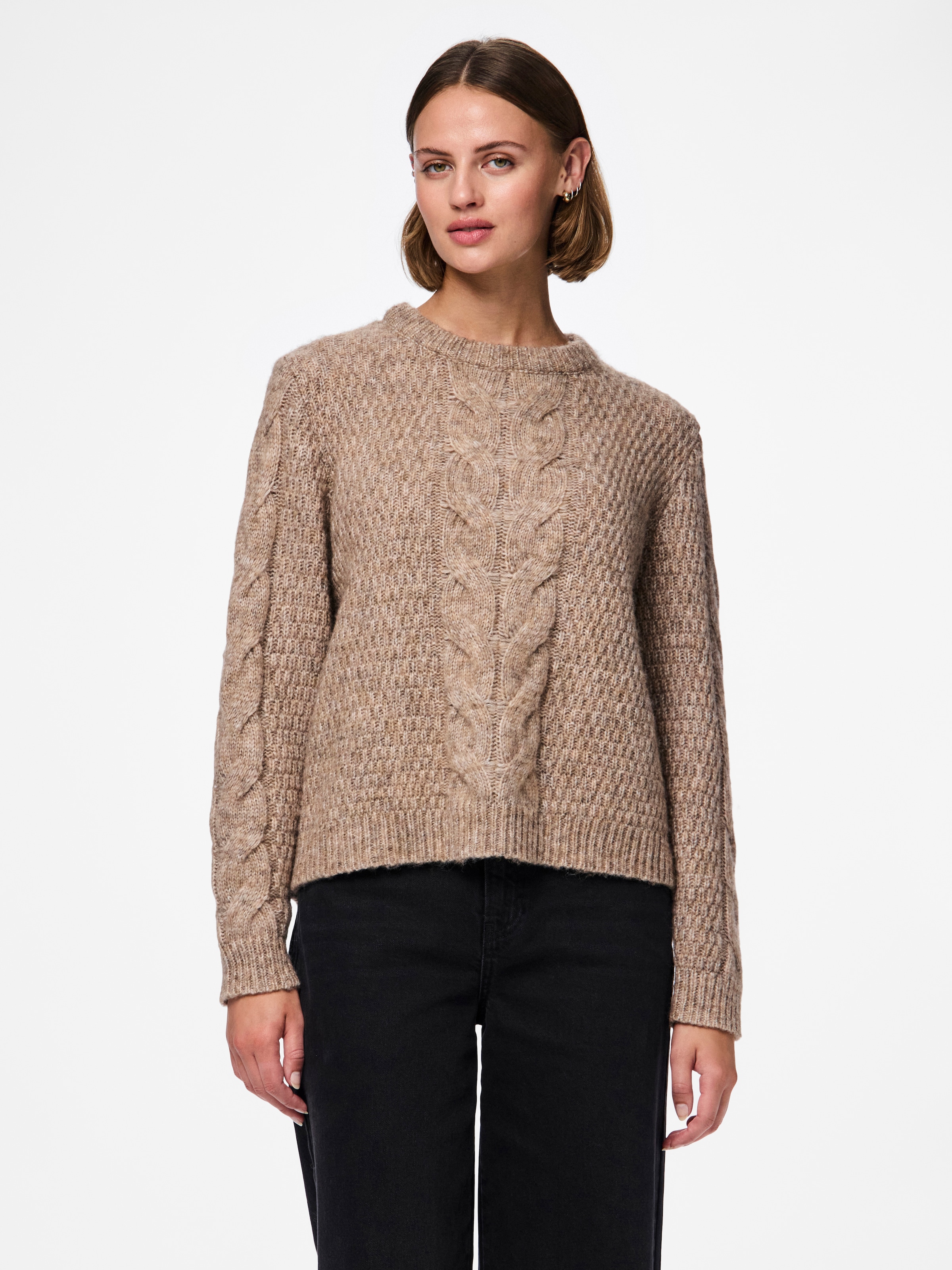 Image of pieces Strickpullover "PCNINA LS O-NECK KNIT NOOS BC"