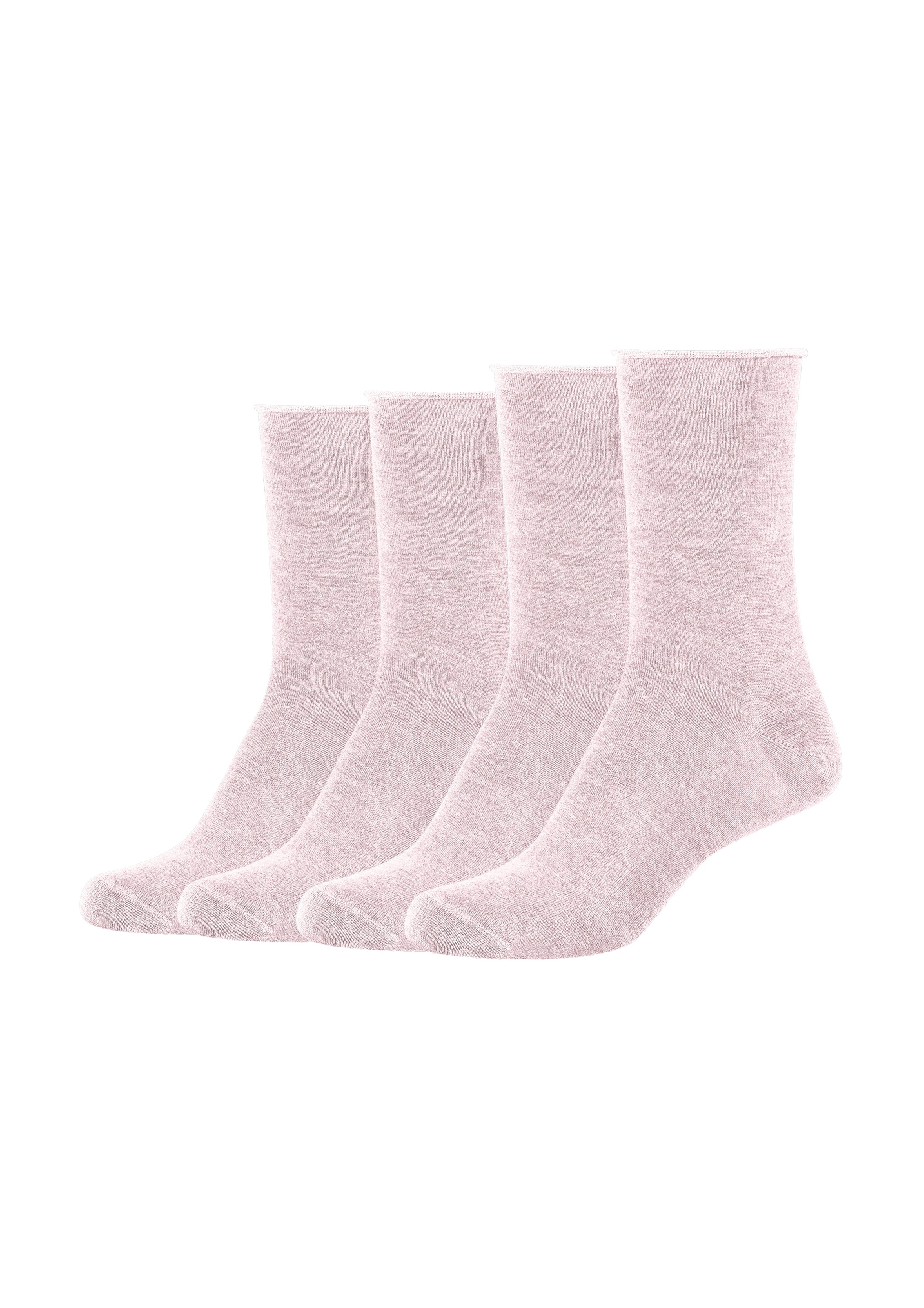s.Oliver Socken »silky touch«, (4 Paar), mit elastischem Bund
