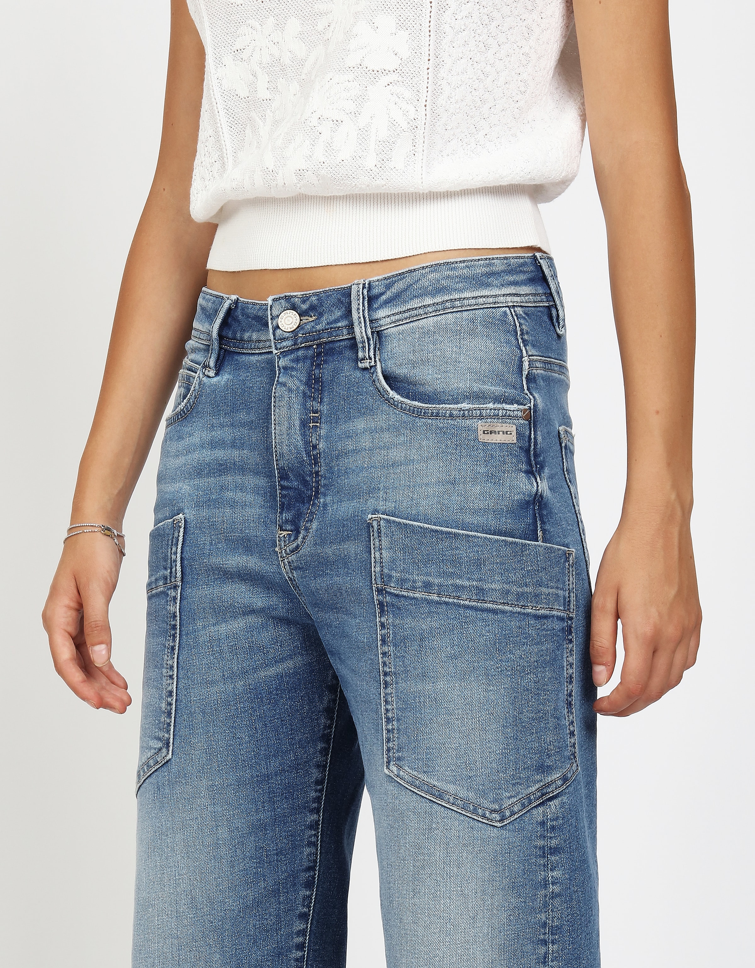 GANG Jeans à 5 poches »94IDA WORKER« O-Shape mit aufgesetzten Taschen