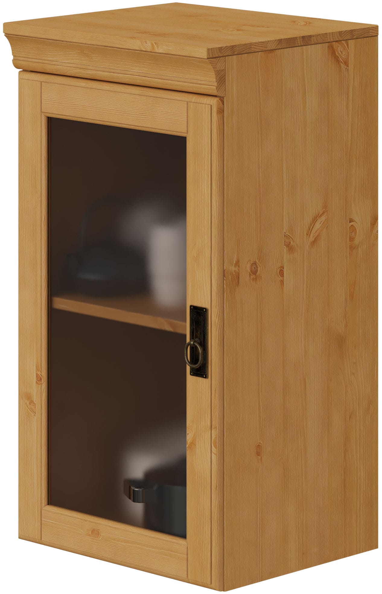 GOODproduct Armoire suspendue »Rügen« Breite 40 cm, FSC® zertifiziertes Massivholz, Tür mit Glaseinsatz