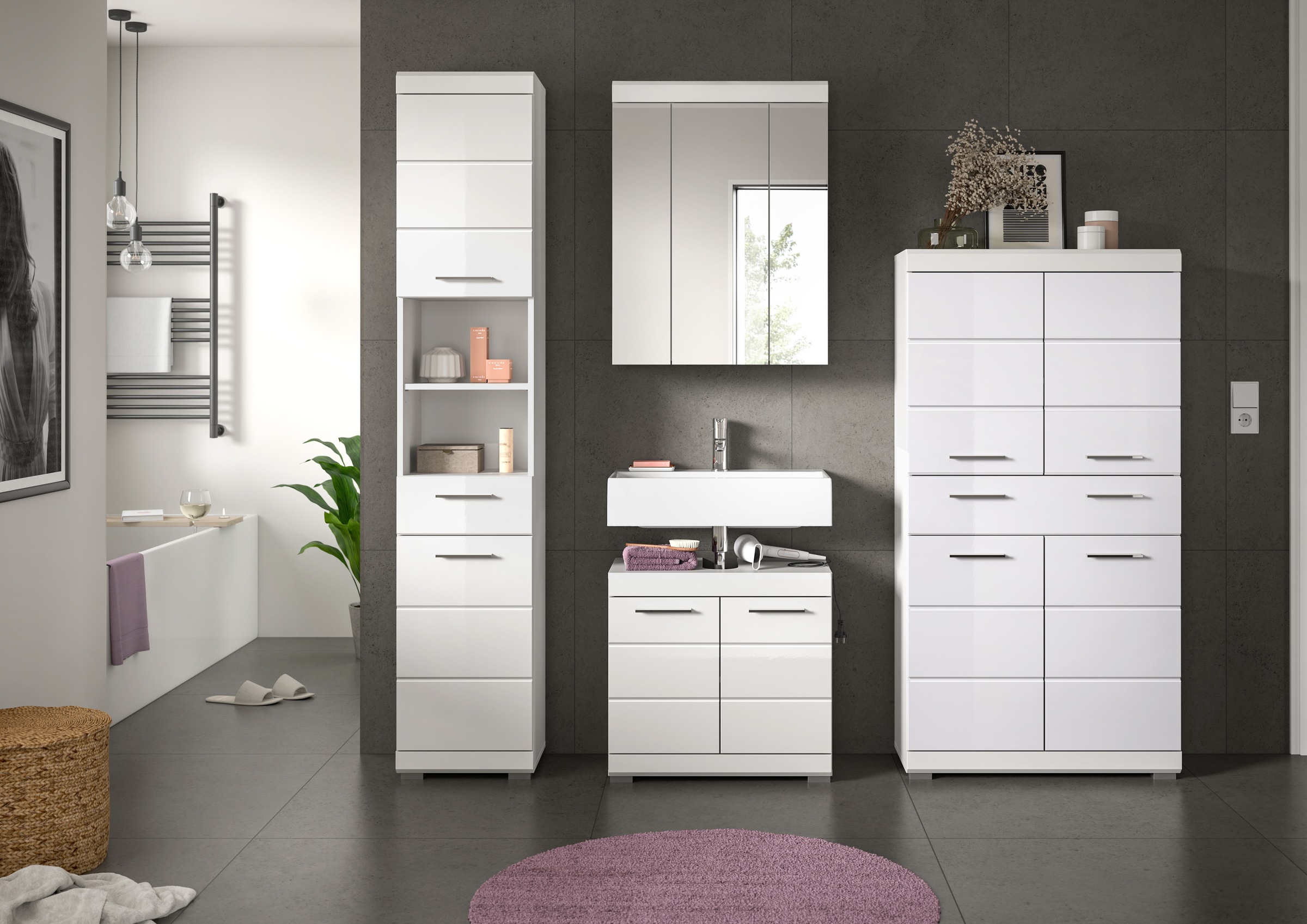 INOSIGN Ensemble de meubles de salle de bain »Siena, 4 teilig, bestehend aus:« Set, TOPSELLER!, 4 cuis tlg.