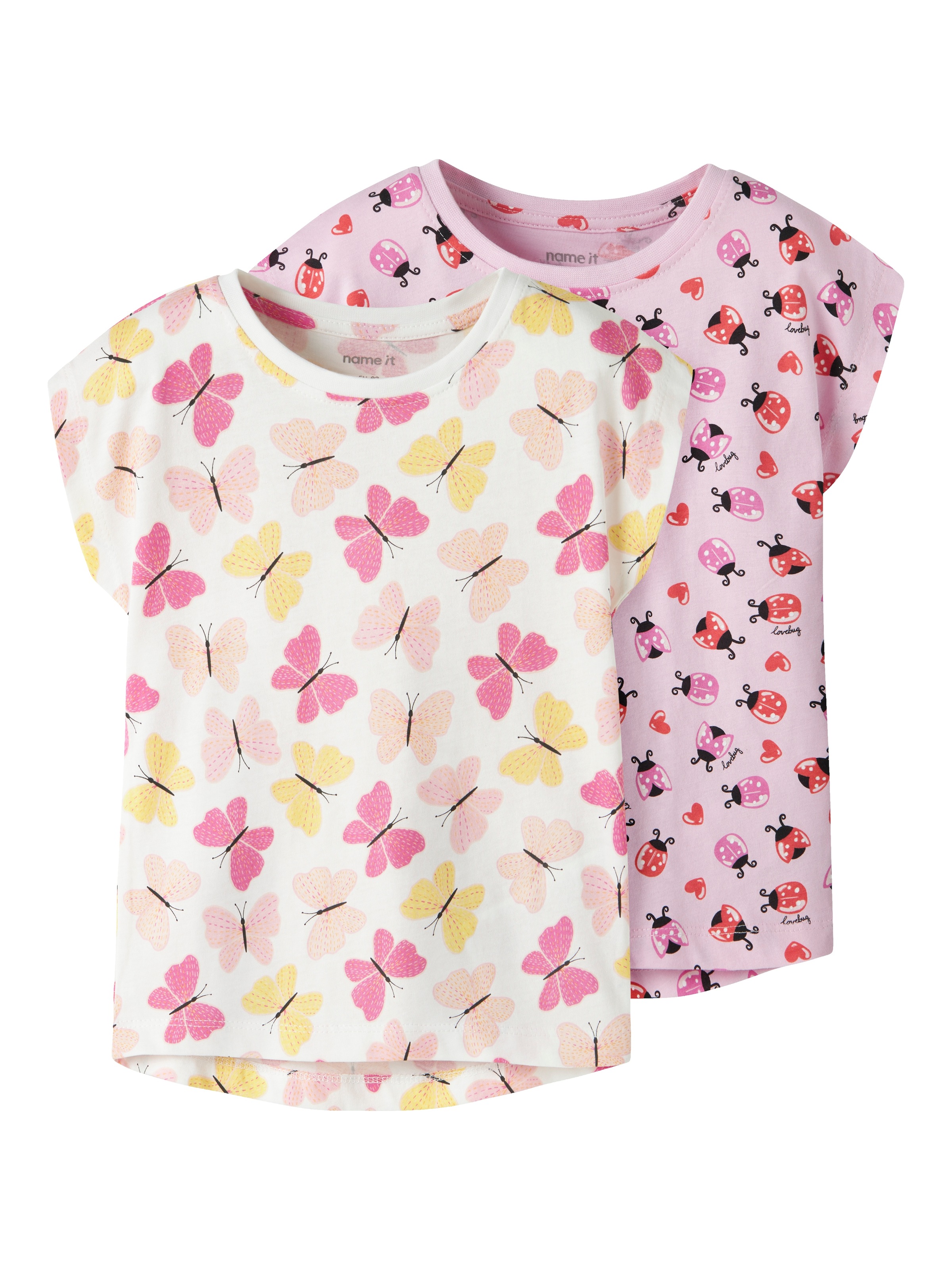 Image of Name It T-Shirt "NMFVIGGA 2P CAPSL TOP" Packung, 2 Baumwolle, regular fit