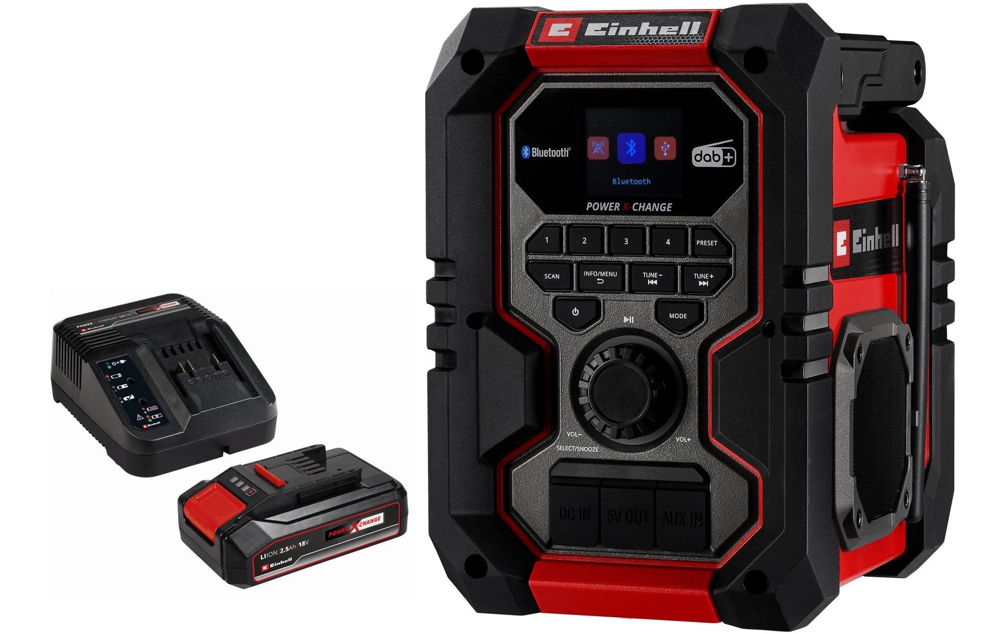 Einhell Digitalradio (DAB+) »TE-CR 18 Li DAB+/FM/BT (1 x 2,5 AH Kit)« ( ) Robustes Baustellenradio mit DAB+ und Bluetooth-Streaming