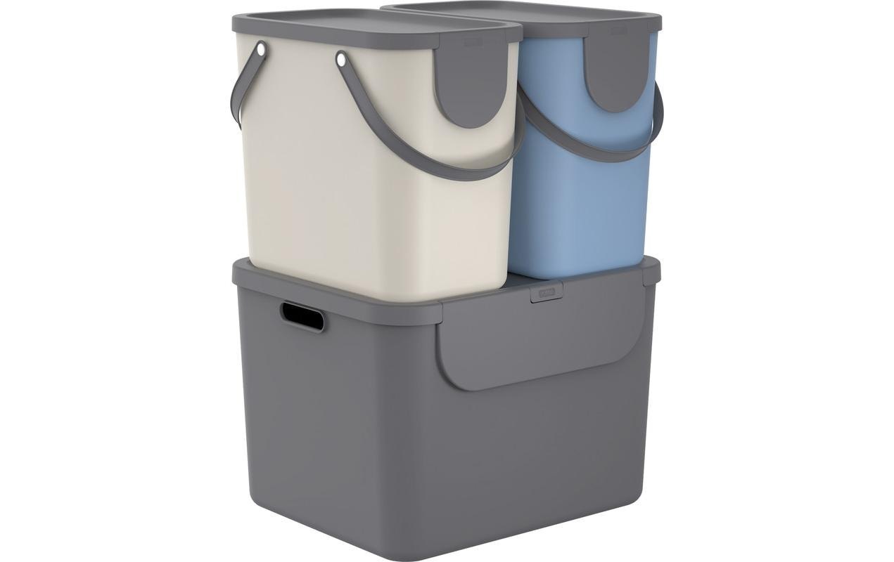 Image of ROTHO Mülleimer "Rotho Recyclingbehälter ALBULA 3 tlg. 105 l" 3 Behälter