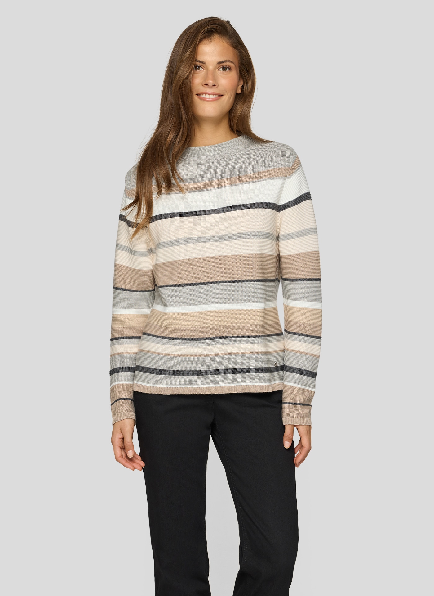 Image of Rabe Streifenpullover mit intarsien Muster