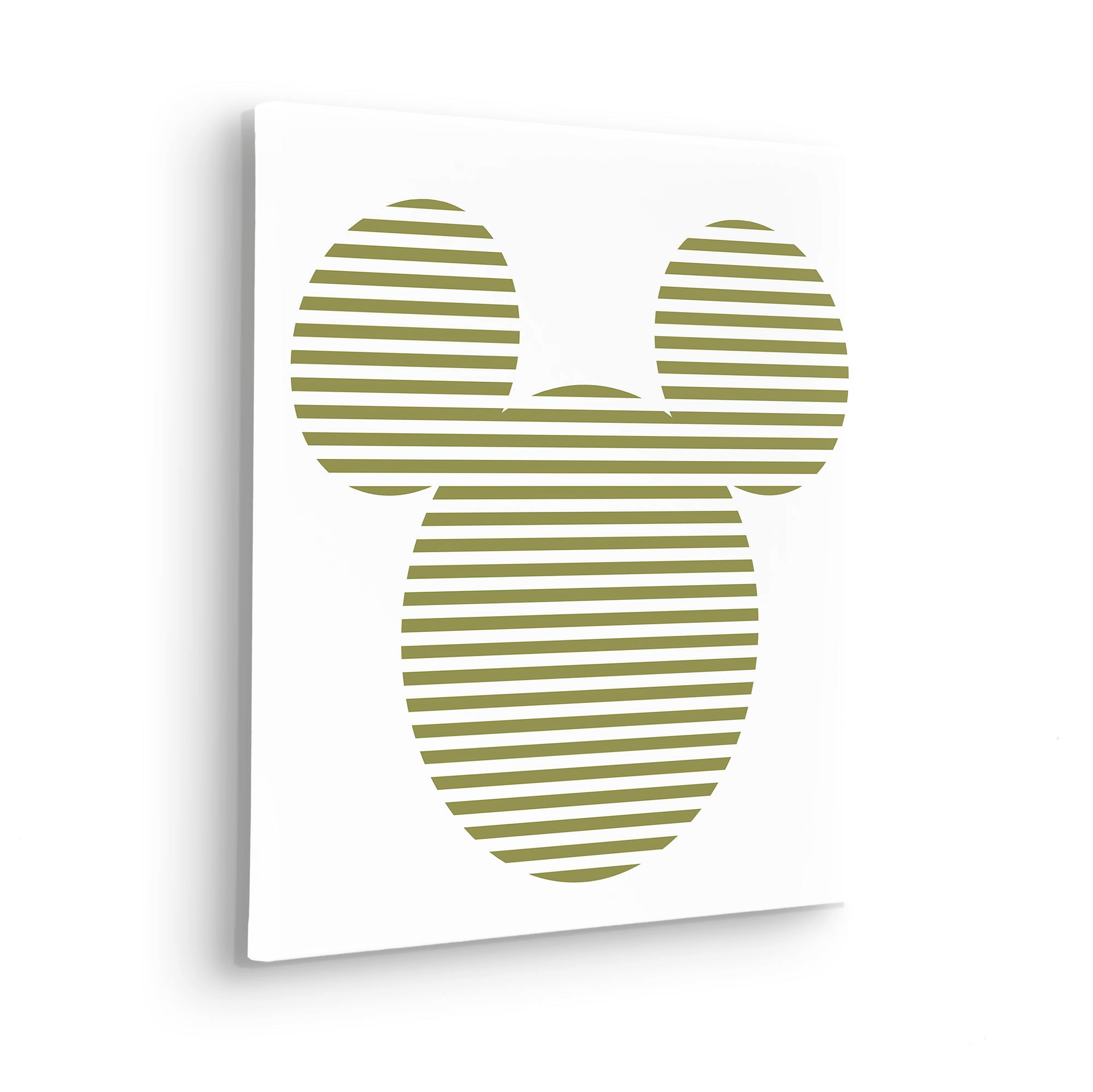 Image of Komar Leinwandbild "Mickey Horizontal Stripes - Grösse 40 x 40 cm" Natur 1 Stk. tlg. Keilrahmenbild mi Echtholzrahmen