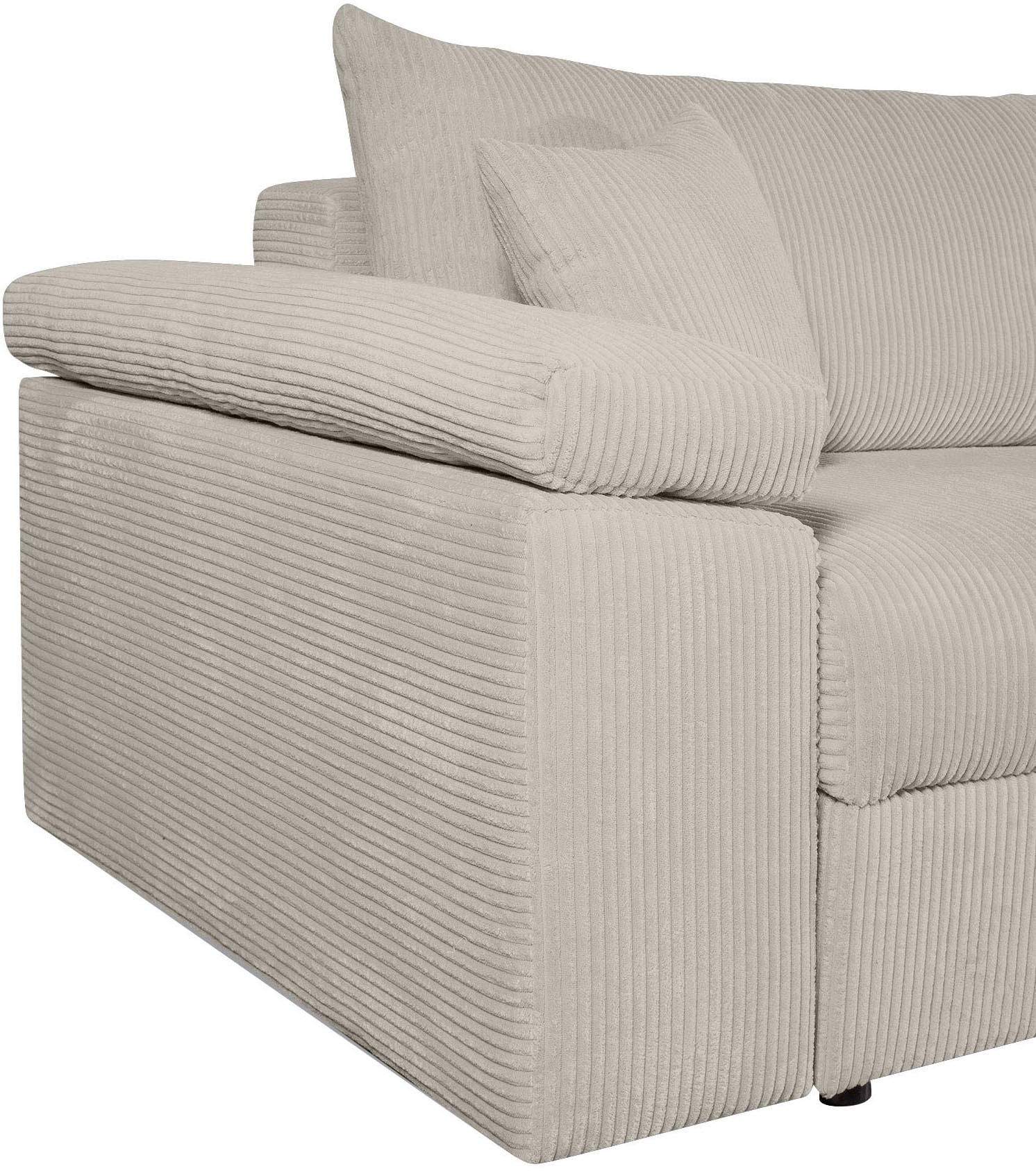COLLECTION AB Canapé-lit »Mara, B: 249 cm, Liegefl. 139x195 cm« Dauer-Schlaffunktion, Bettkasten & Federkern, wahlweise mit Topper