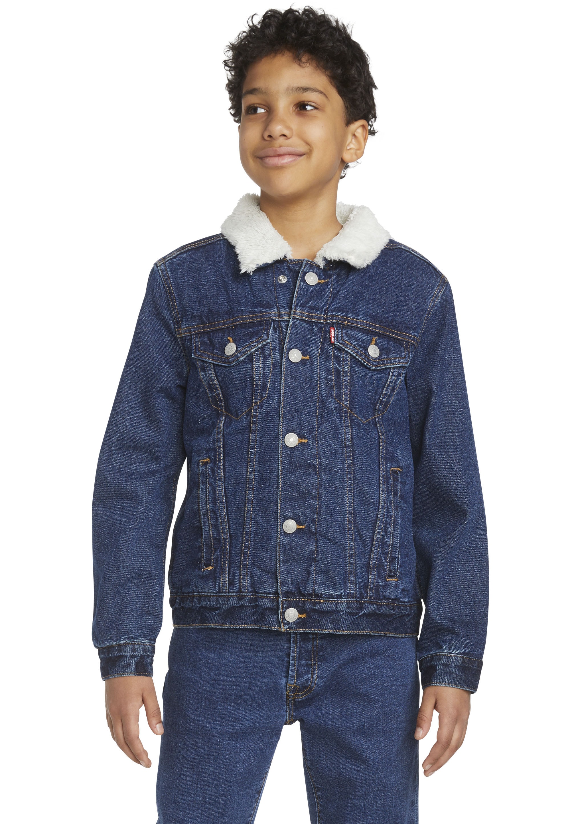 Jeansjacke »LVN SHERPA TRUCKER«, ohne Kapuze, for BOYS