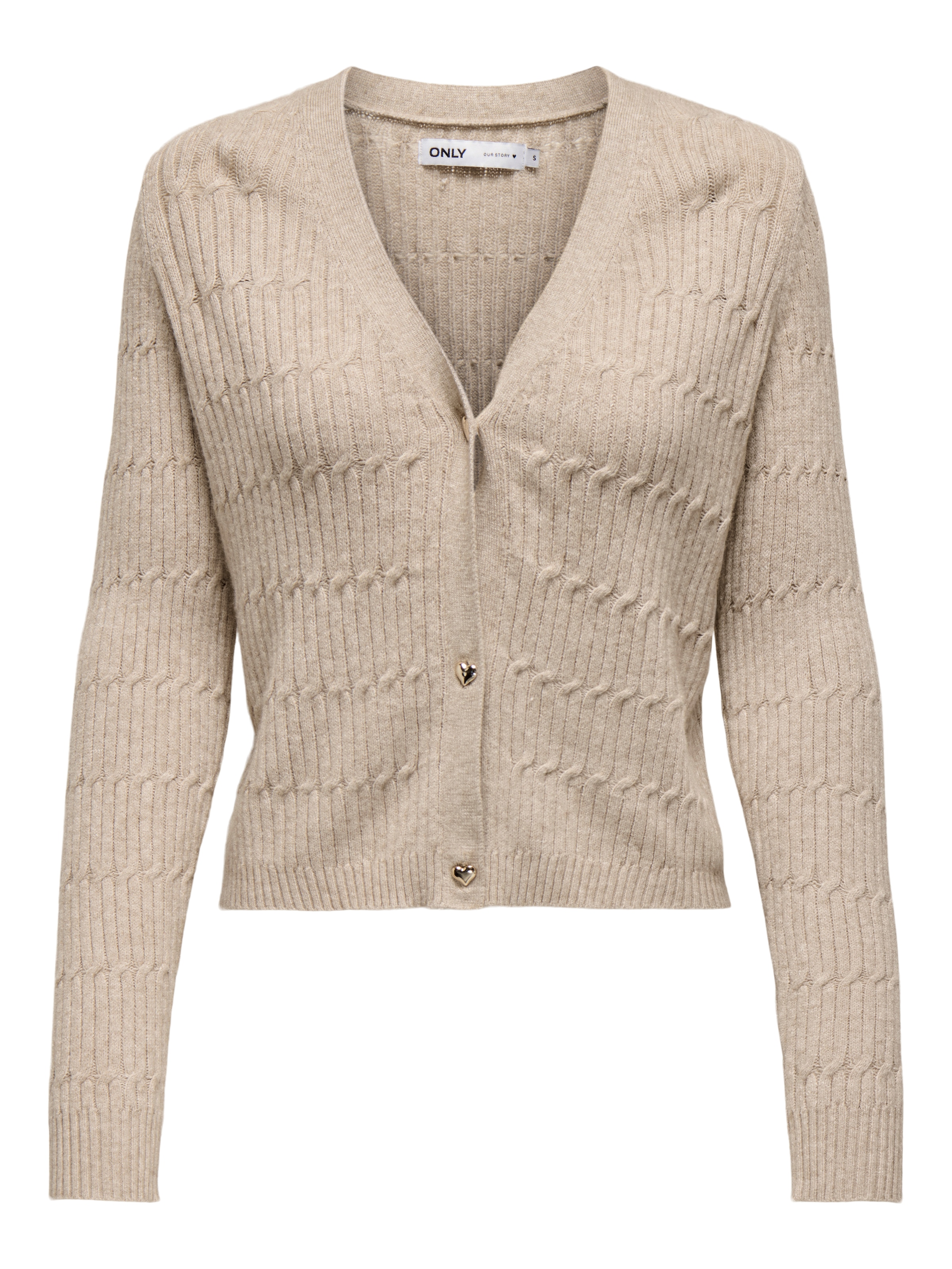 ONLY Strickjacke »ONLKATIA LS CABLE V-NECK CARDIGAN CC KNT«
