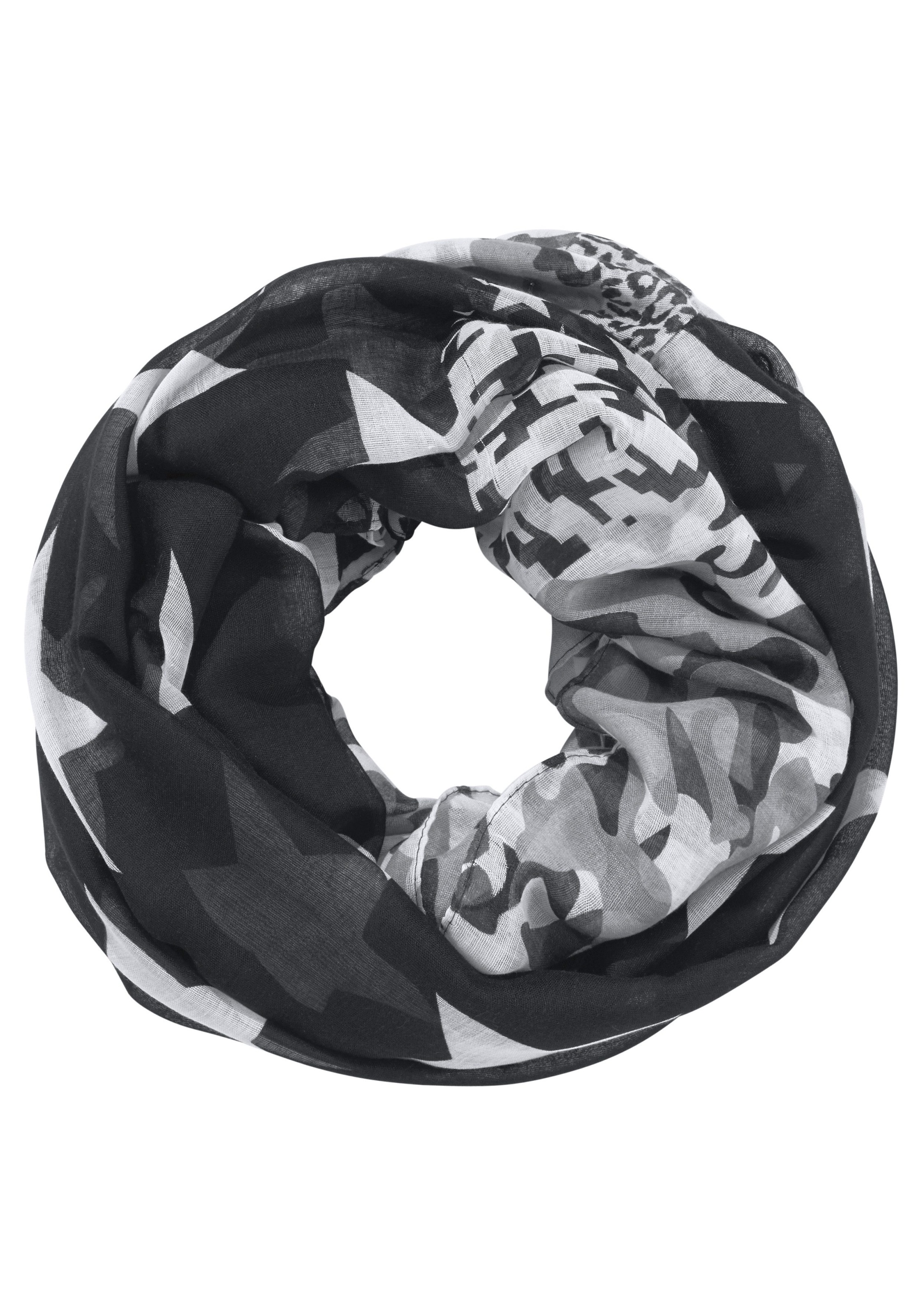 Image of J.Jayz Loop, Rundschal mit Sternen, Tarnmuster, Hahntritt Print bei Ackermann Versand Schweiz