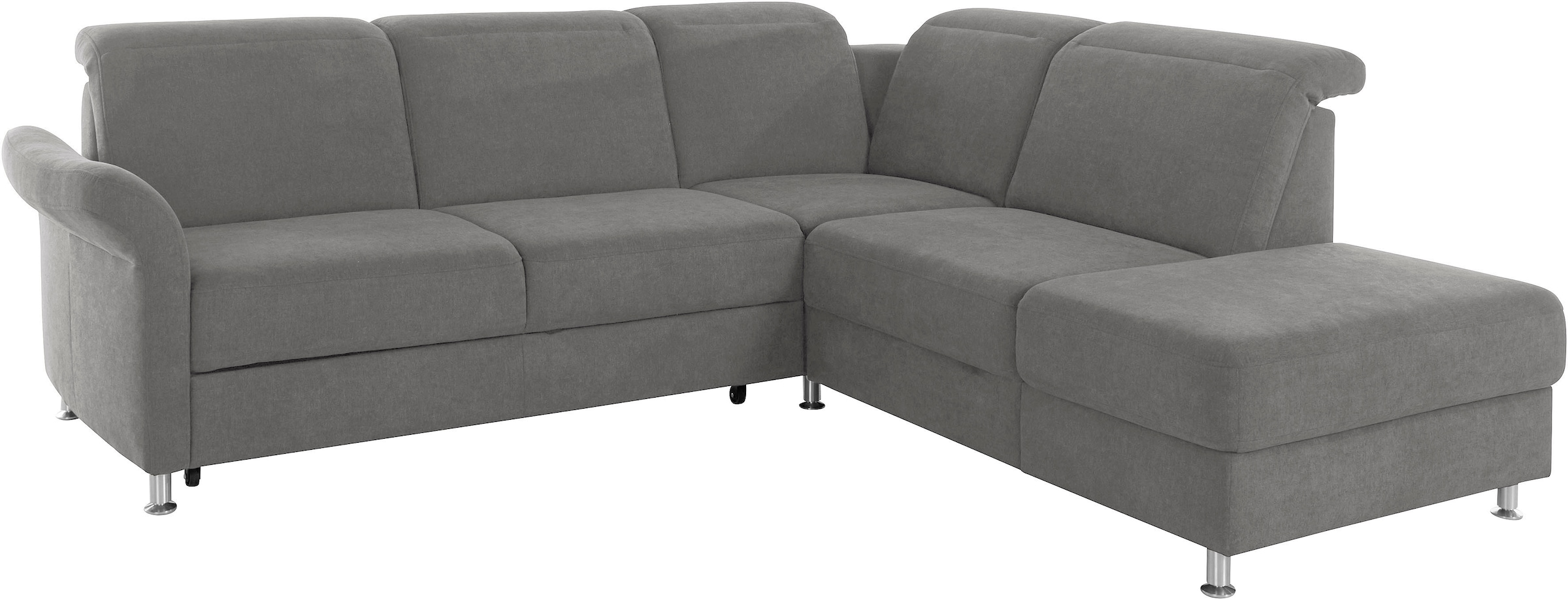 sit&more Ecksofa »Darwin L-Form« inklusive Federkern, wahlweise mit Kopfteilverstellung, Bettfunktion