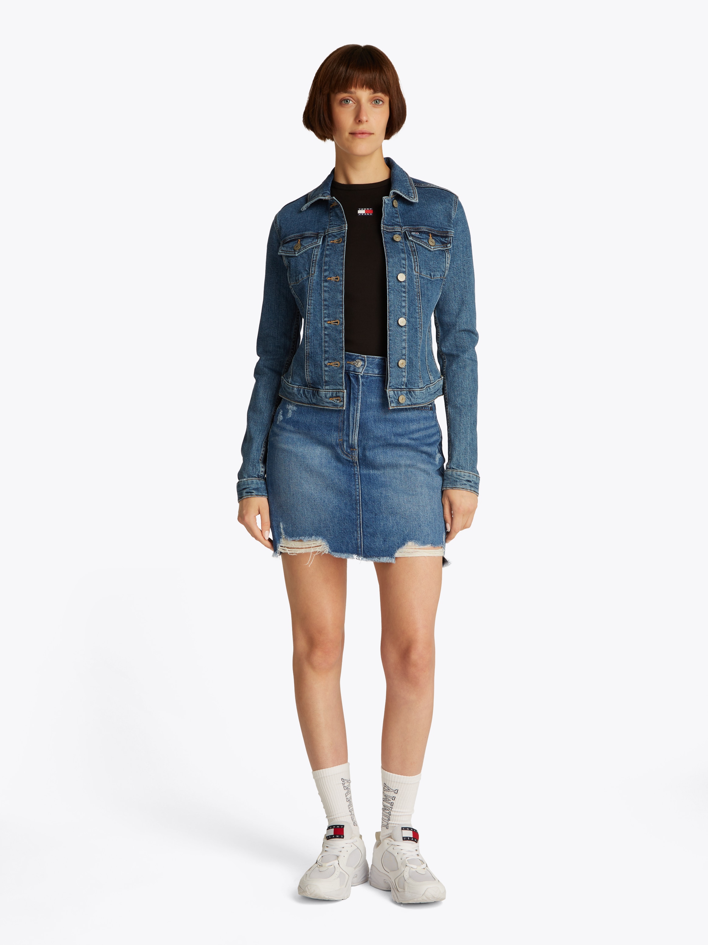 Tommy Jeans Curve Jeansjacke »VIVIANNE SKN JACKET EXT BI8130«, in Grossen Grössen