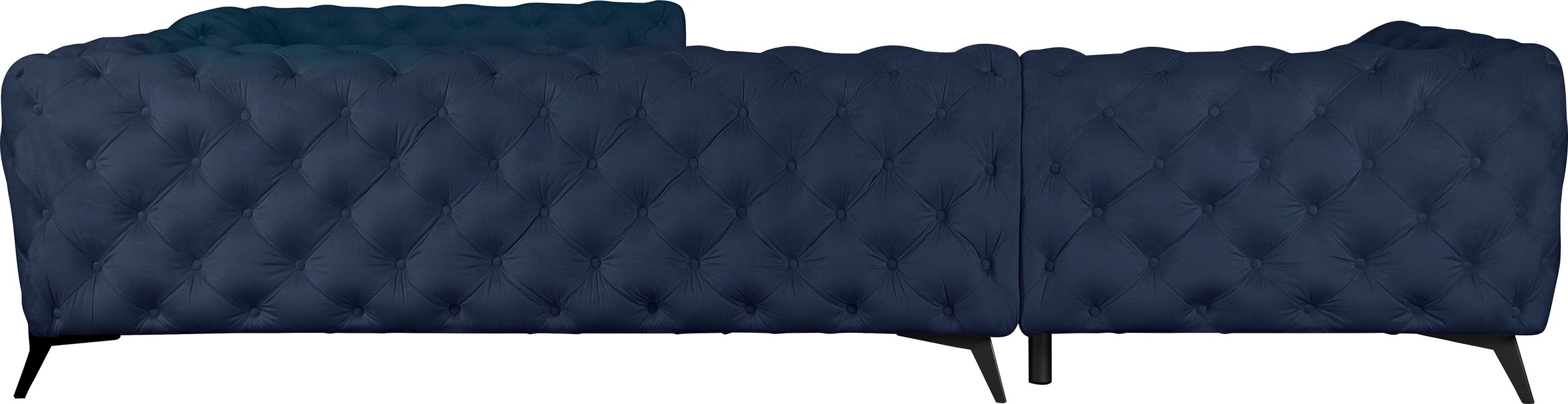 Leonique Chesterfield-Sofa »Amaury L-Form«, grosses Ecksofa, Chesterfield-Optik, Breite 323 cm, Fussfarbe wählbar