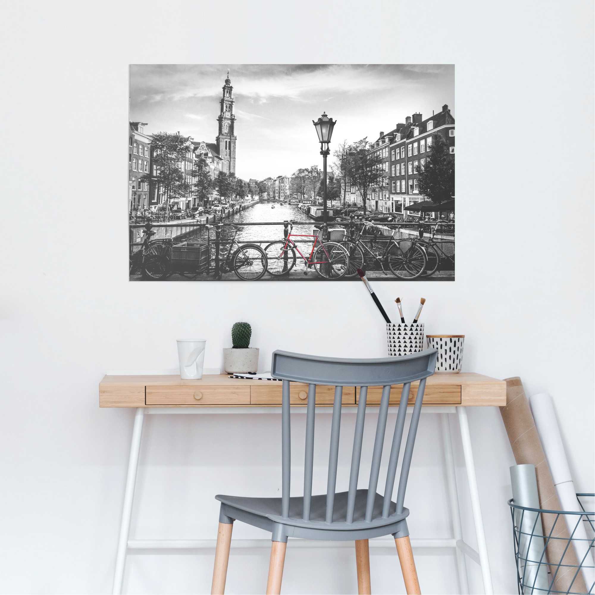 Reinders! Poster »Die Grachten von Amsterdam Brücke - Fahrrad - Stadt - Die Niederlande« 1 Stk. tlg.