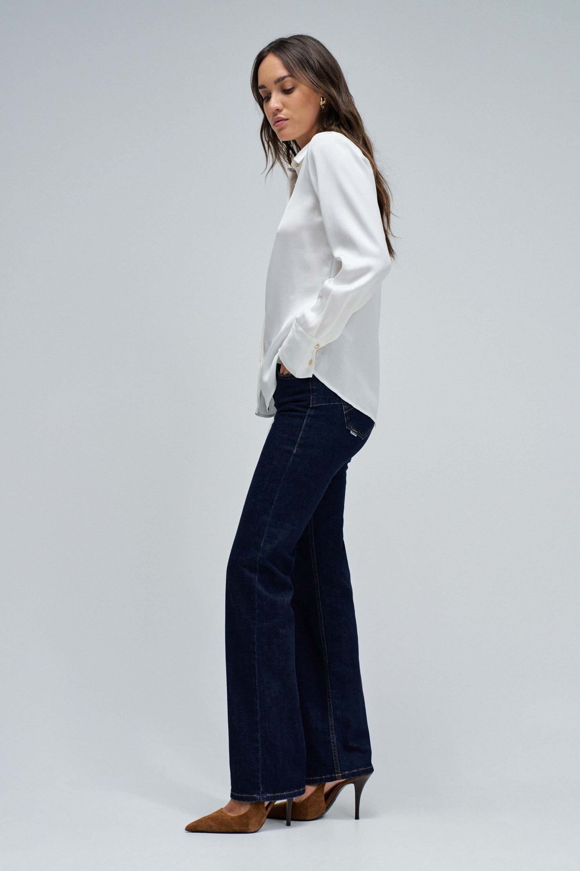 Salsa Langarmbluse »Salsa Jeans Langarmbluse Basic Shirt W/ Gold Buttons«