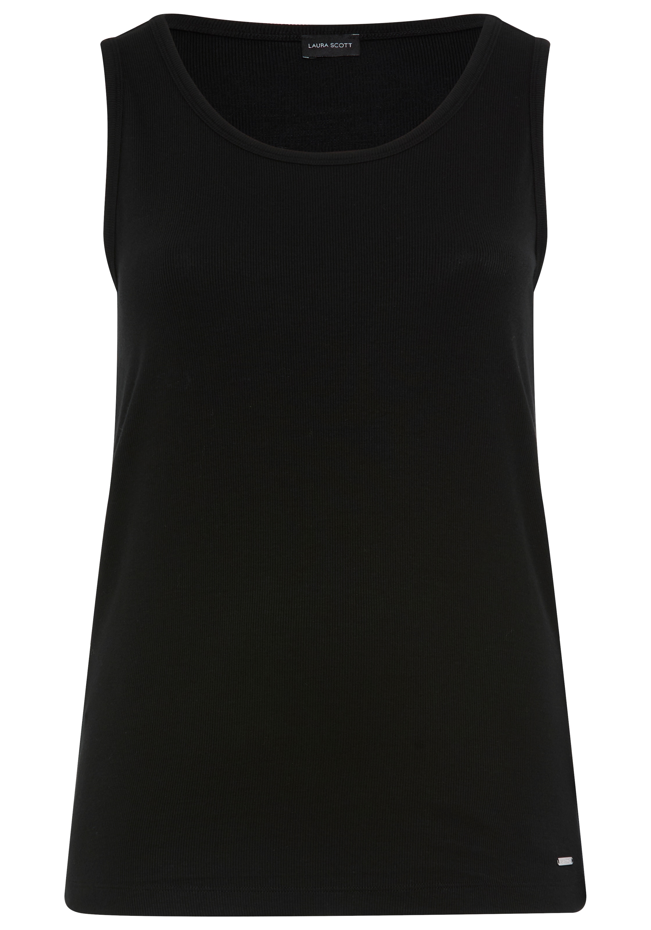 Laura Scott CURVE Tanktop figurbetonte Passform, aus Viskose und Elasthan, in Rippware