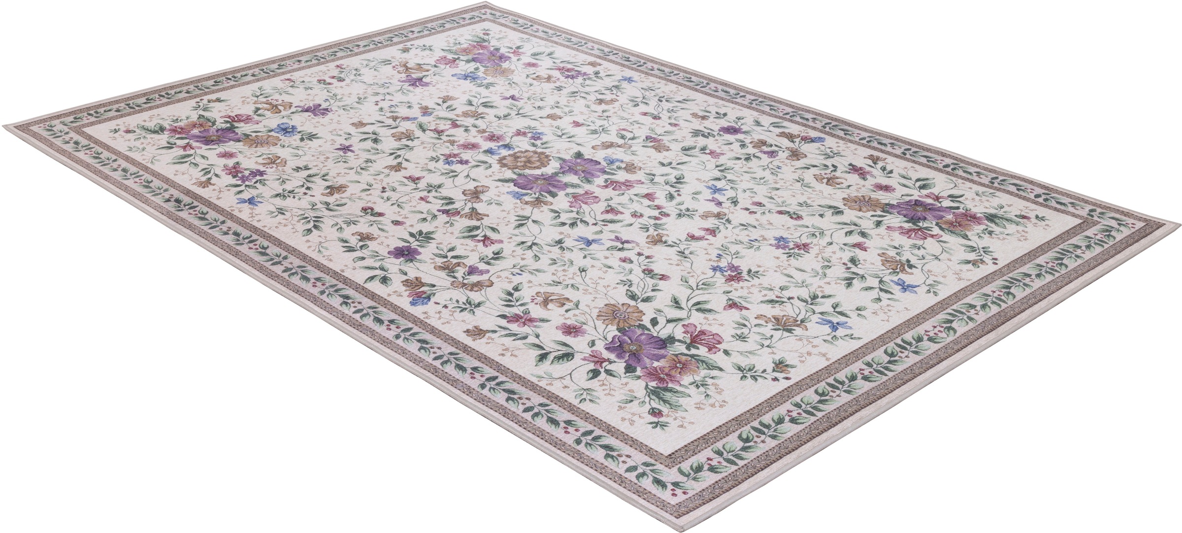 Gino Falcone Orientteppich »Viola GF045«, rechteckig, 3 mm Höhe, in Pastell Farben, ideal im Wohnzimmer & Schlafzimmer