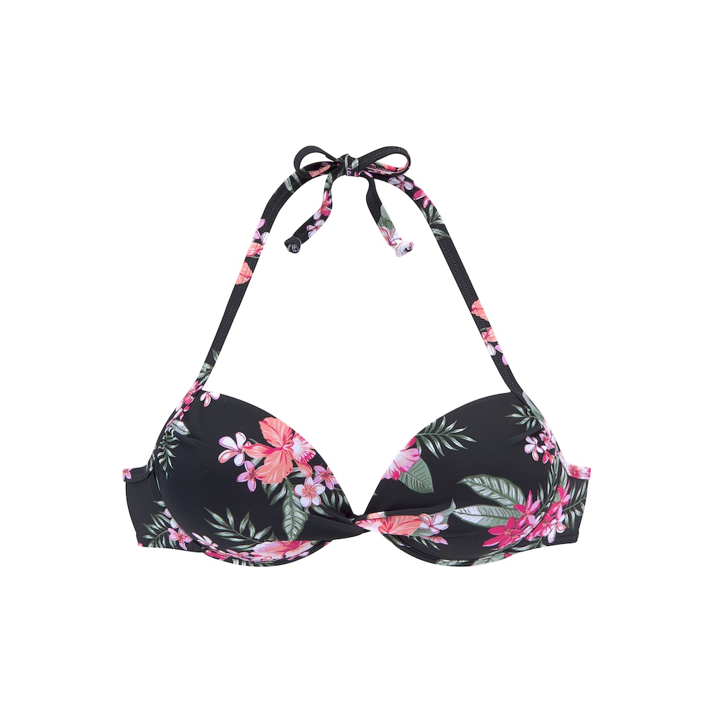 LASCANA Push-Up-Bikini-Top »Santini«, im floralen Design
