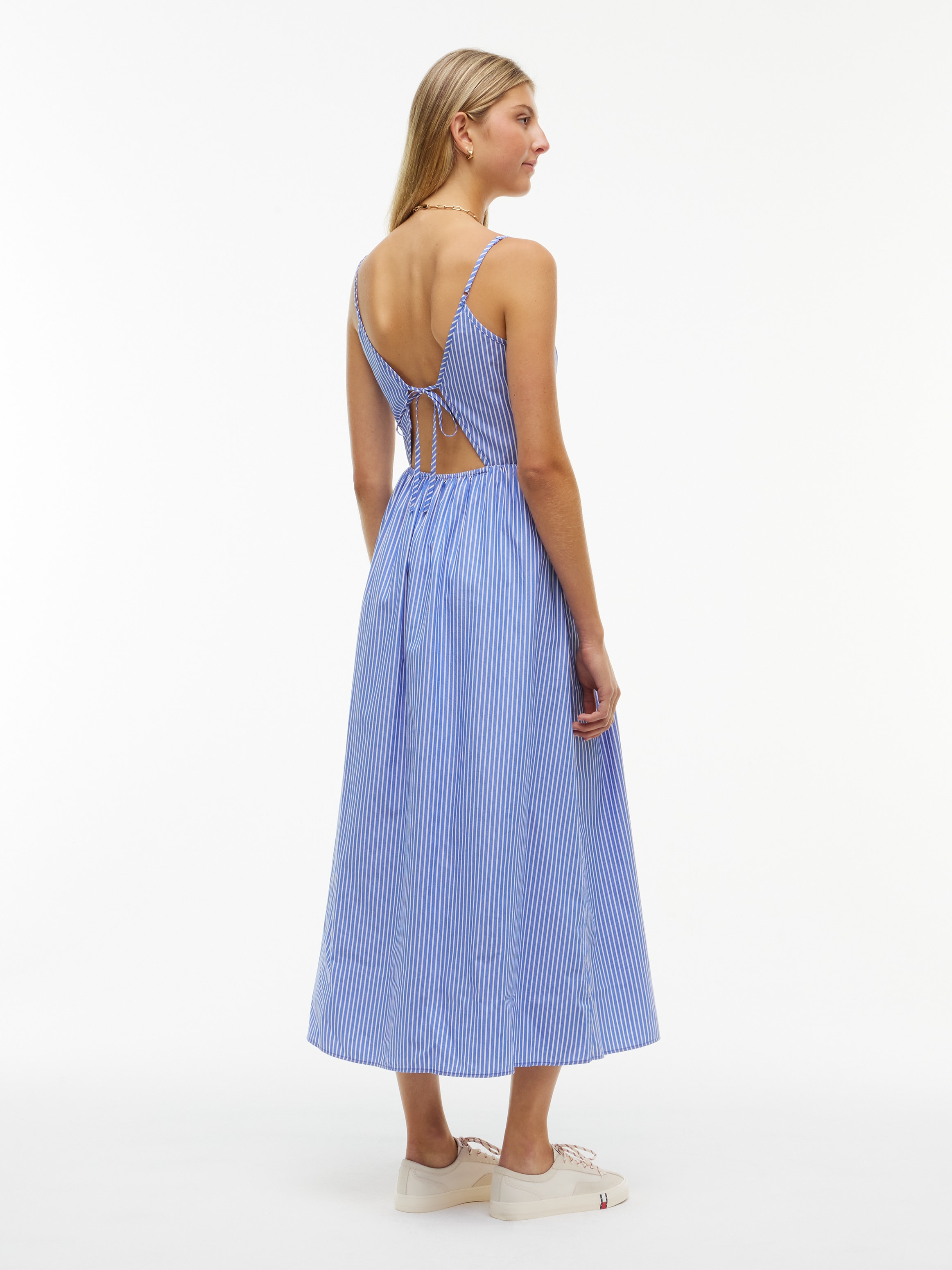 Tommy Jeans Trägerkleid »TJW POPLIN STRAP MAXI DRESS EXT« Baumwolle, schmale Träger