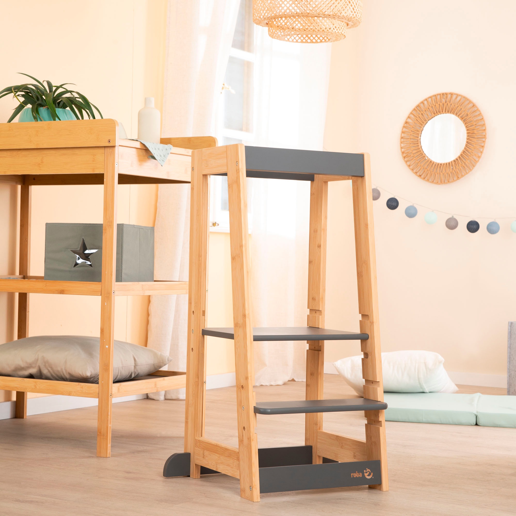 roba® Assis-debout »Lernturm Bambus« ()