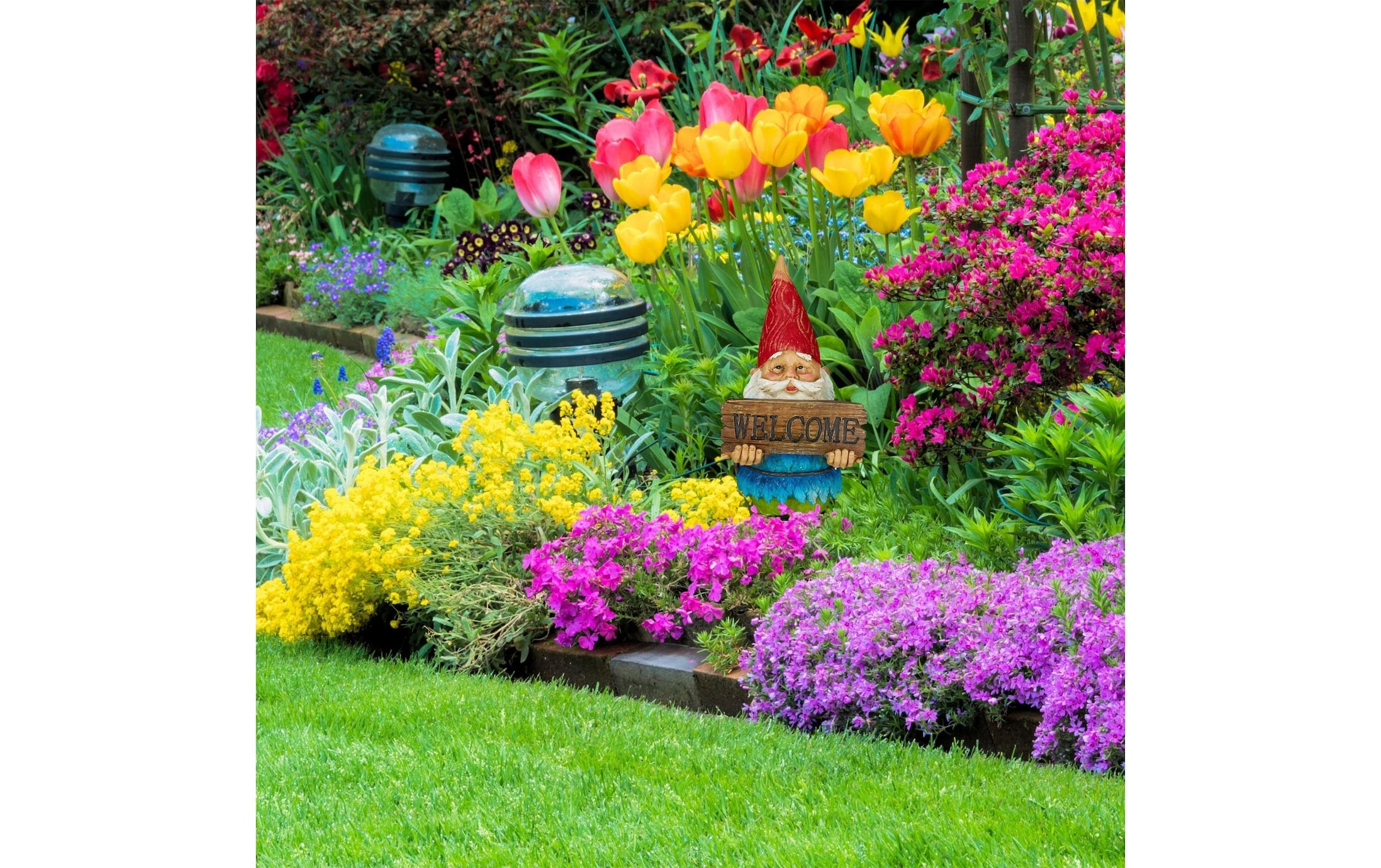 relaxdays Dekofigur »Gartenzwerg Welcome«