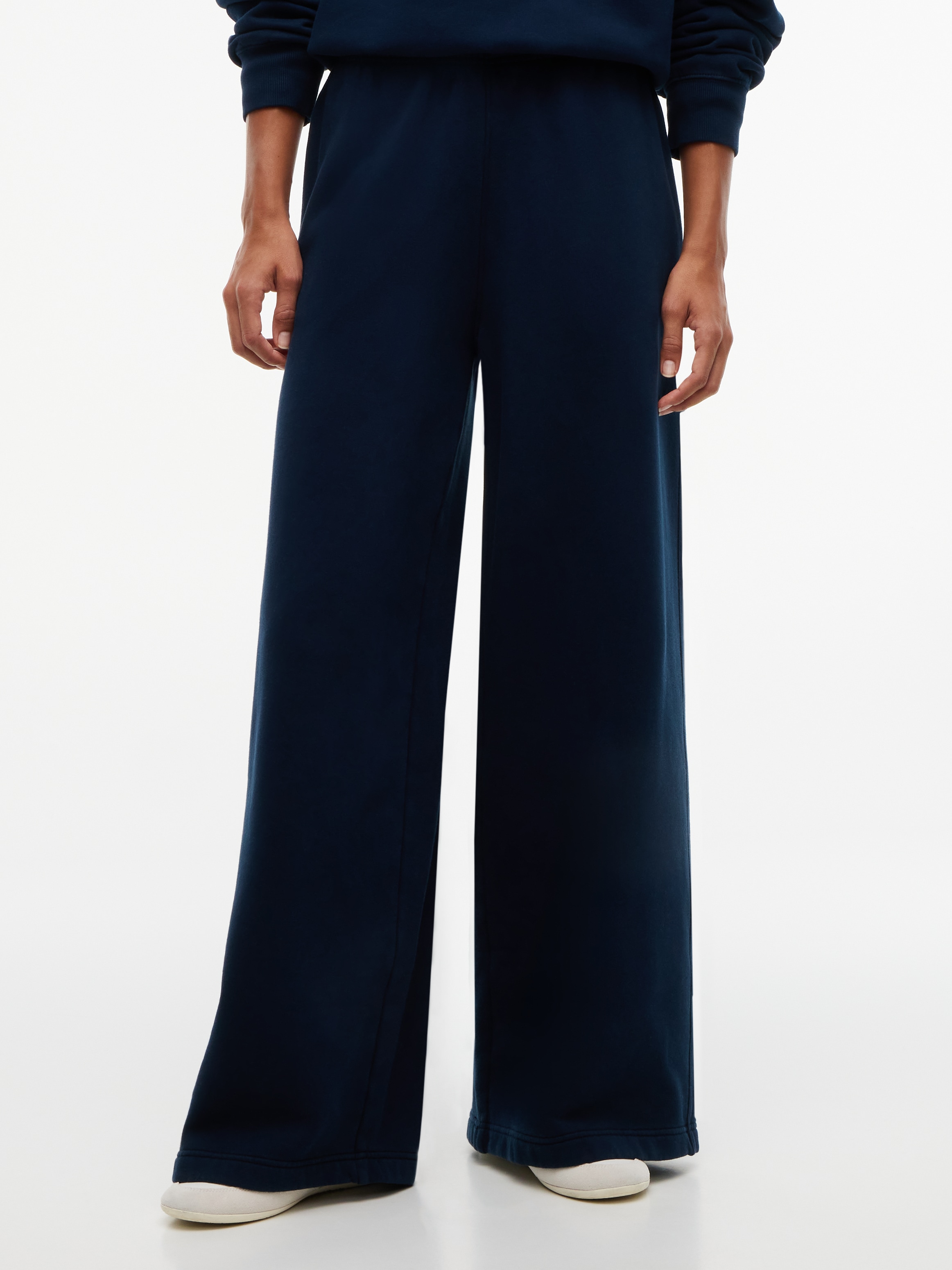 Image of Tommy Jeans Sweathose "TJW WIDE LEG SCRIPT SWEATPANTS" Baumwollmischung, lässig geschnitten