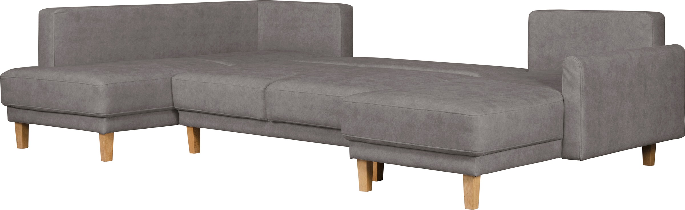 Home affaire Wohnlandschaft »TRIPLO U-Form wahlweise mit Schlaffunktion, B/T/H: 310/192/90 cm«, Schlafsofa, auch mit Bettkasten, Steppung im Rückenkissen