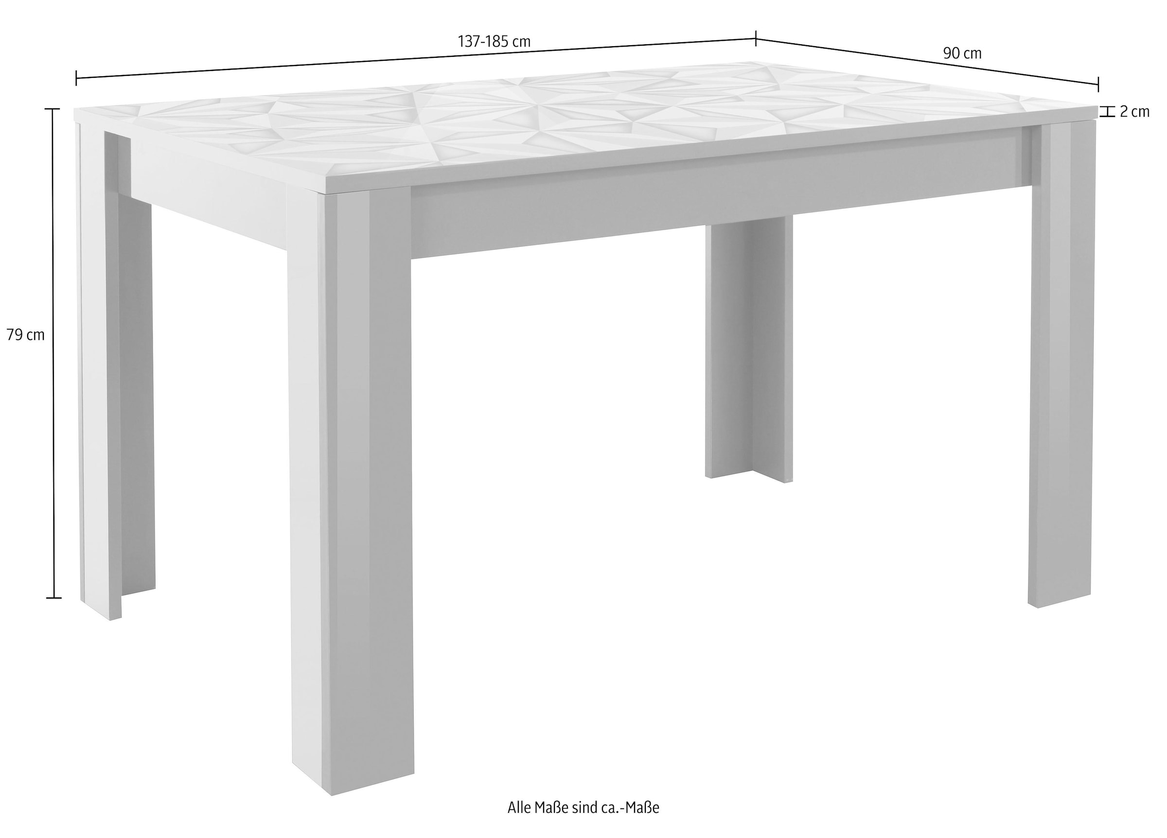 INOSIGN Esstisch »Prisma«, Breite 137 - 185 cm