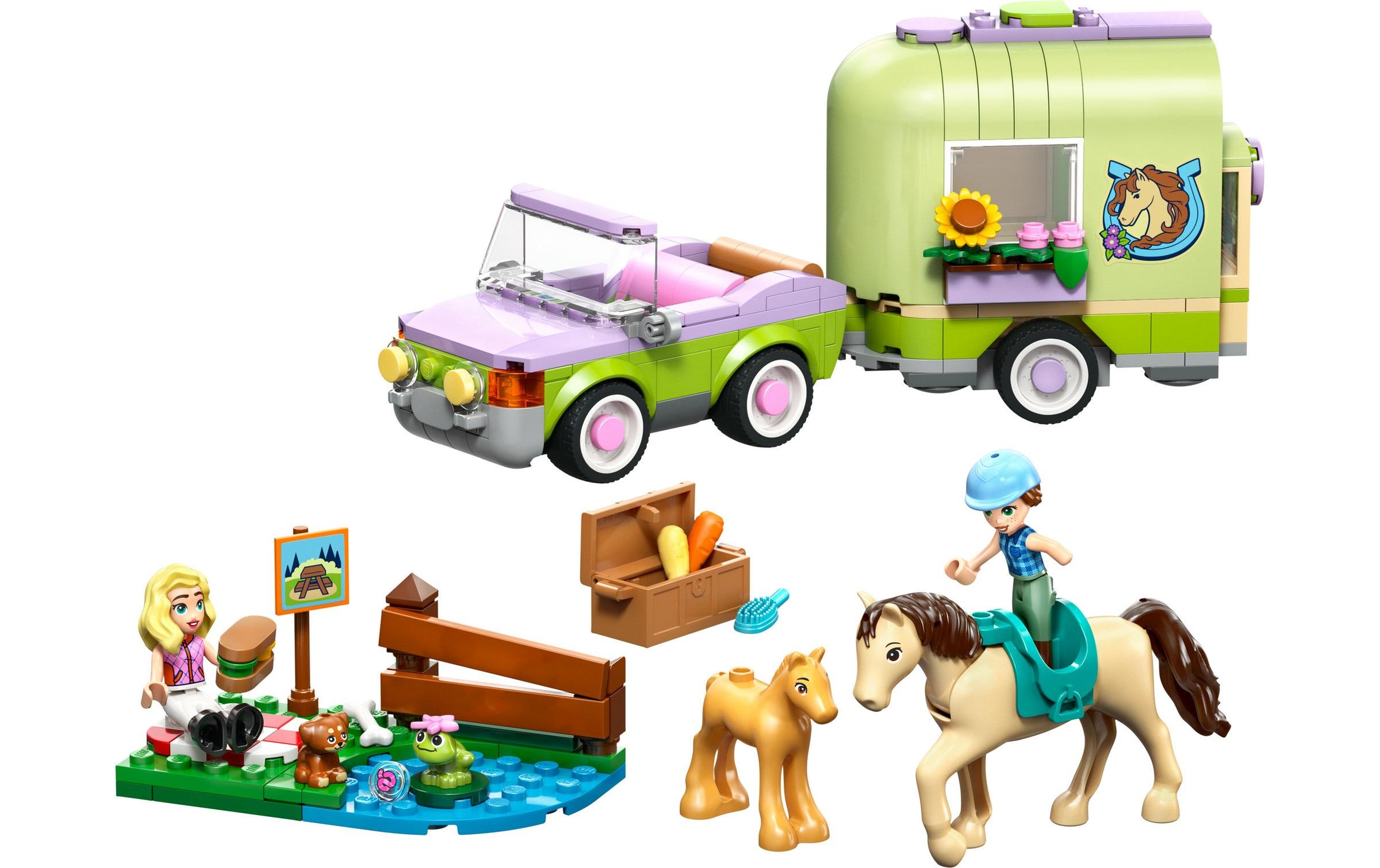   Konstruktionsspielsteine »Friends Pferd und Fohlen mit Pferdeanhänger 42695« Kategorie: Alltägliches