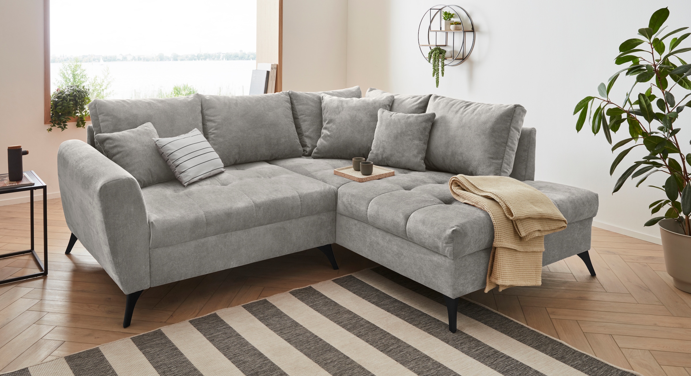 INOSIGN Ecksofa »Lörby L-Form«, Belastbarkeit bis 140kg pro Sitzplatz, auch mit Aqua clean-Bezug