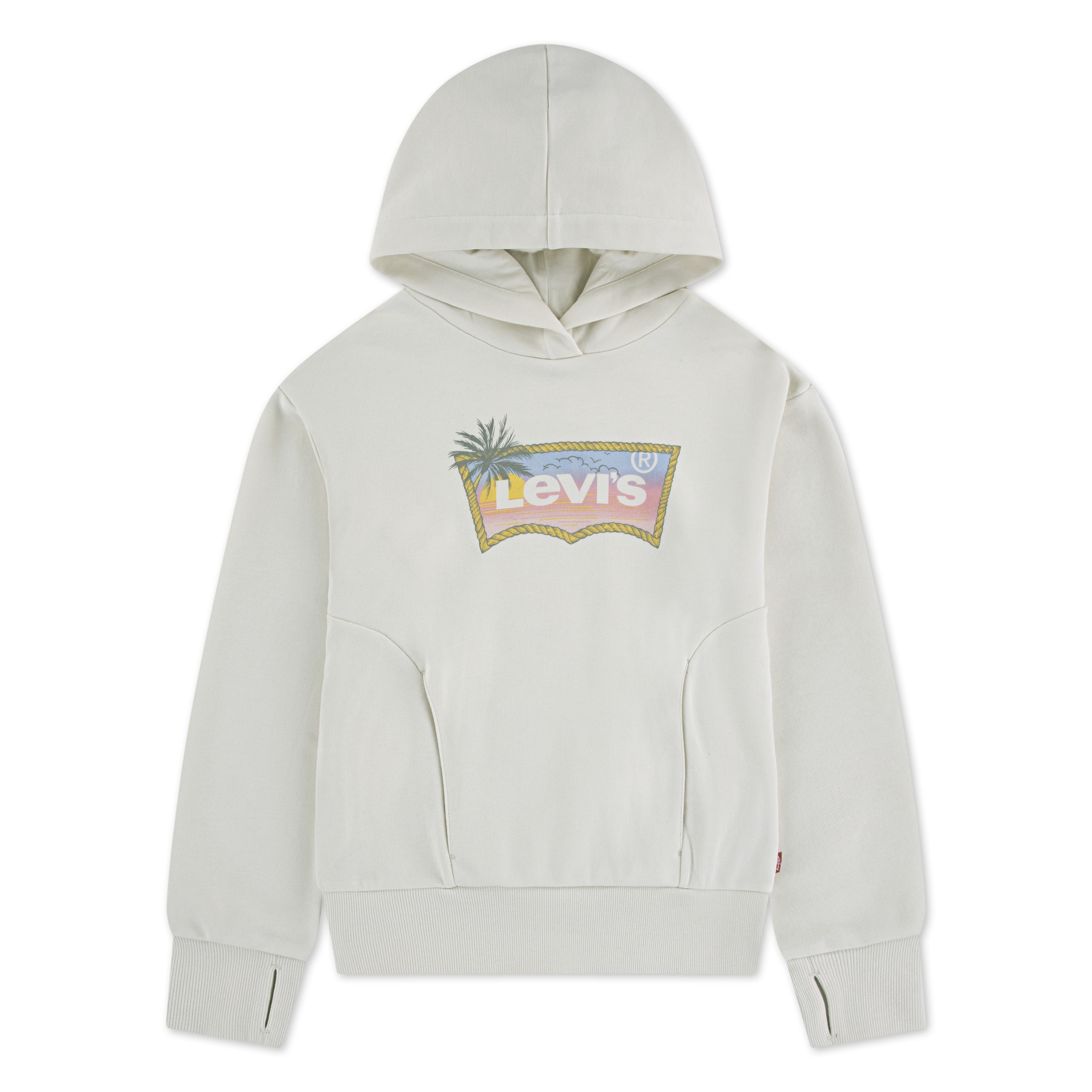 Image of Levis Kids Kapuzensweatshirt "LVG OMBRE BATWING PULLOVER HOO", mit Sonnenuntergangs -Batwing-Logo - for Girls