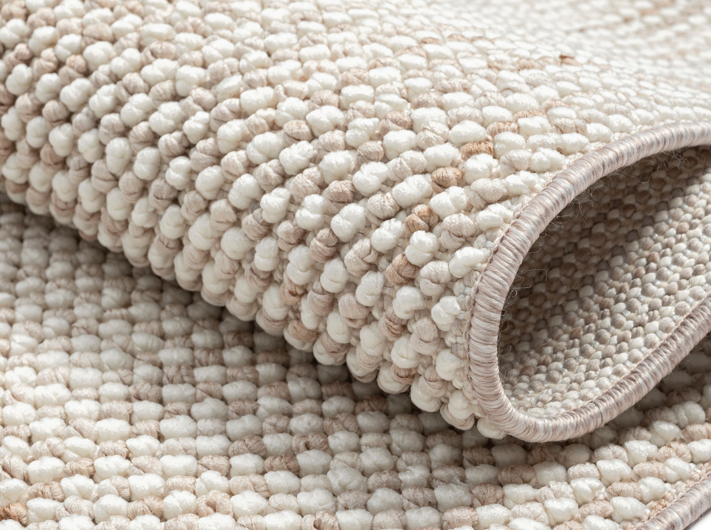 my home Teppich »Vals«, rechteckig, 7 mm Höhe, Uni Farben, meliert, Sisal-Optik, auch in rund erhältlich, mit Fransen