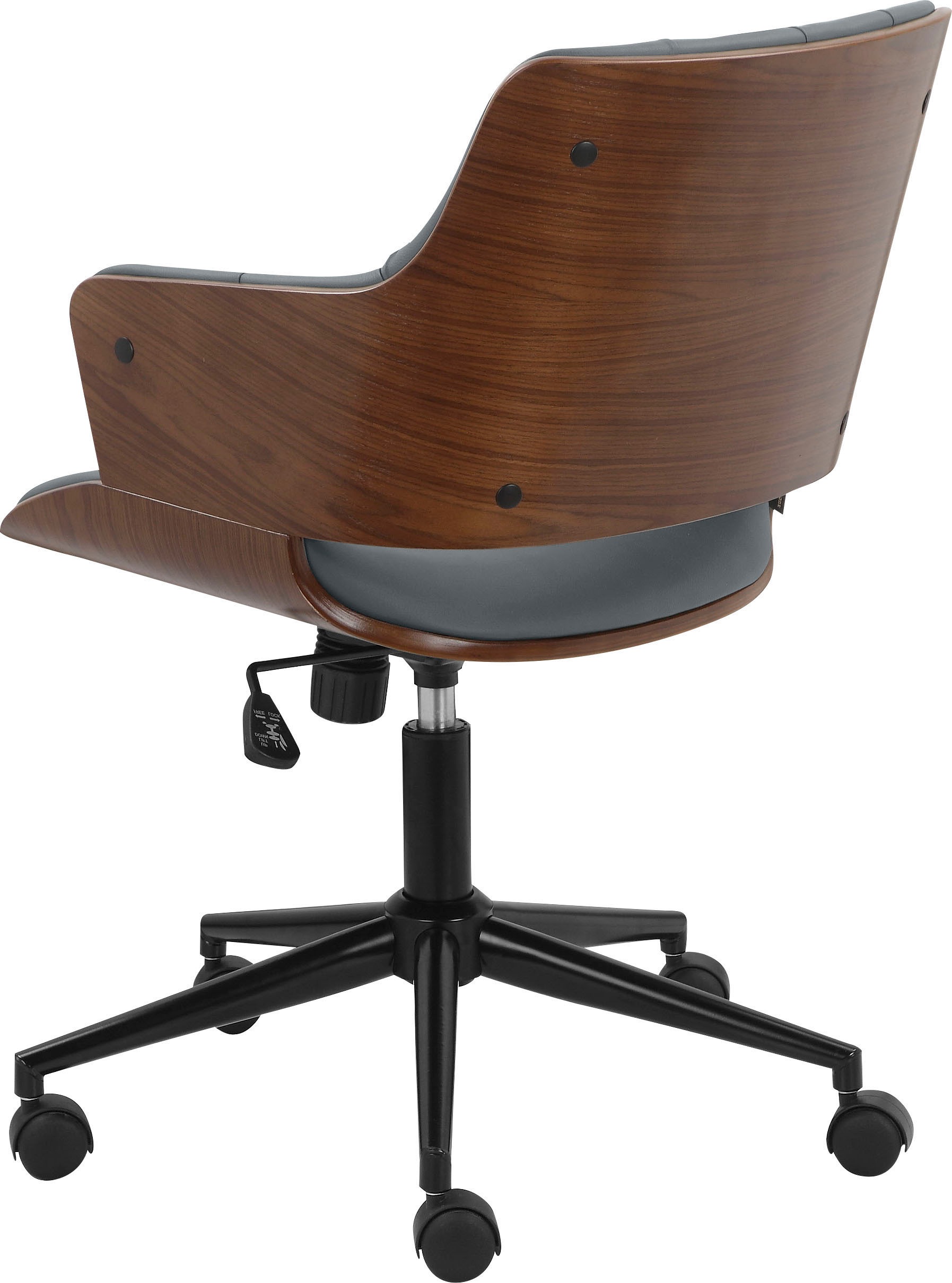 Leonique Armlehnstuhl »Lariaud«, 1 St., Kunstleder, Sitz und Rücken gepolstert, Pappelholz Verschalung, Sitzhöhe 47-57 cm