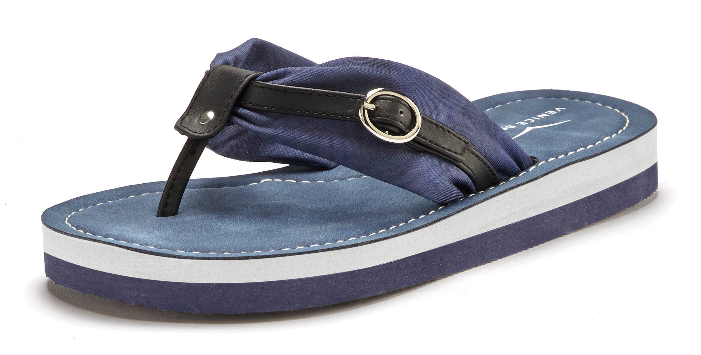 Venice Beach Badezehentrenner, Sandale, Pantolette, Badeschuh, Flip Flop mit modischem Print VEGAN