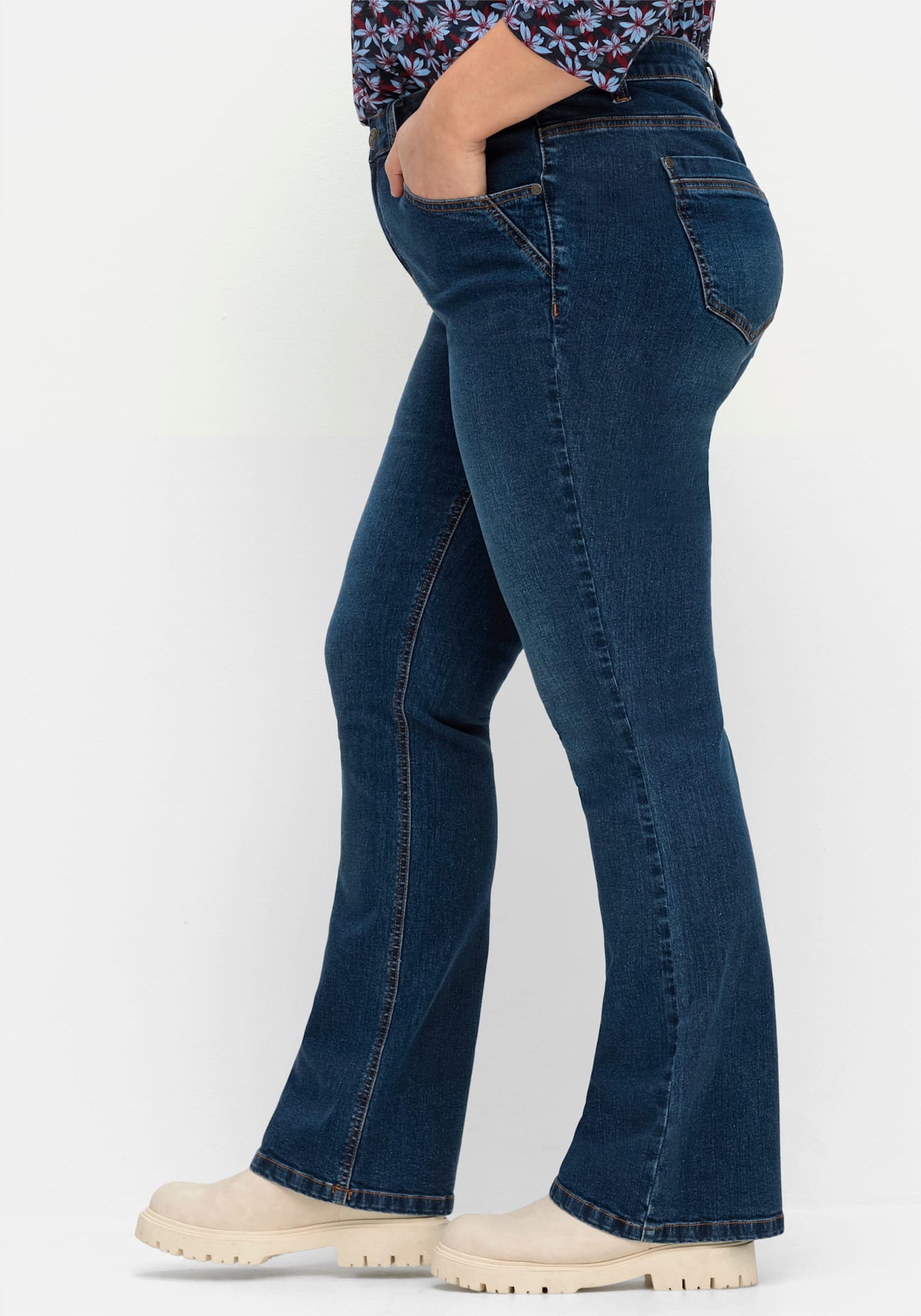 Sheego 3/4-Jeans, (1 tlg.)